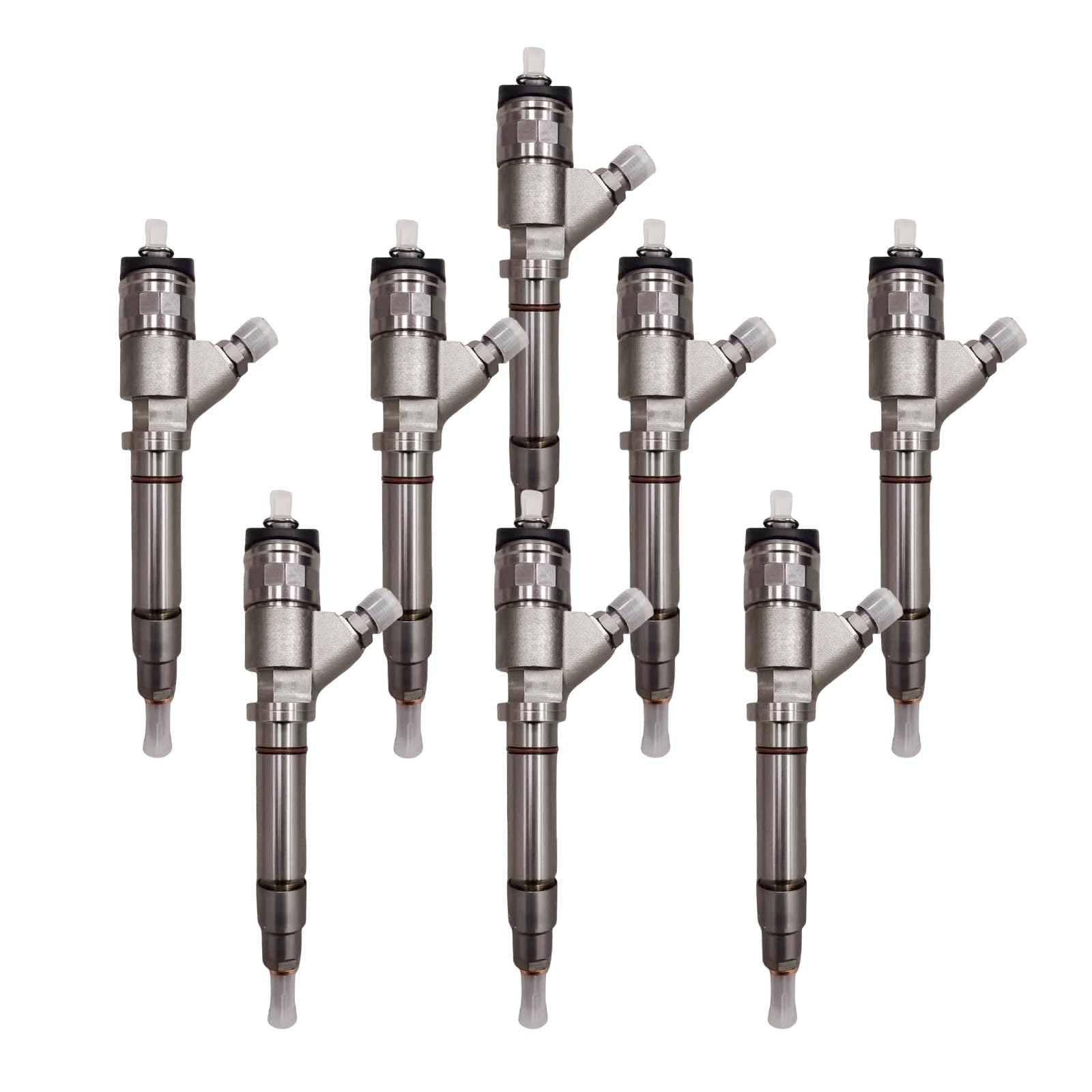 8pcs 0445120027 0986435504 97303657 97780144 Diesel Fuel Injector Fits for GM Chevy 6.6L Duramax LLY Engine Silverado 2500HD 3500 Sierra 2500HD 3500, 2004-2005