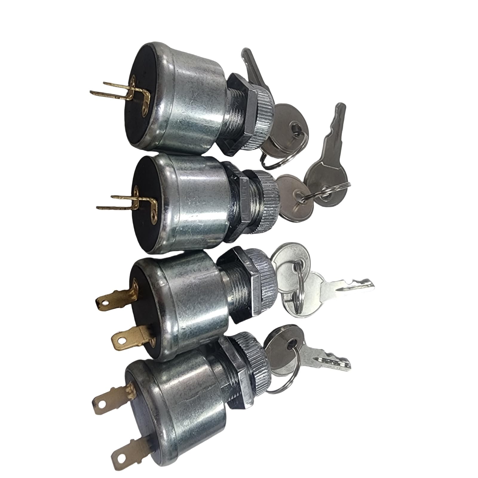 Sgaorcpas 4PCS 2 pin 33639-G01 17955-G1 Engine Ignition Switch Lock Kit With Key for EZGO TXT PDS