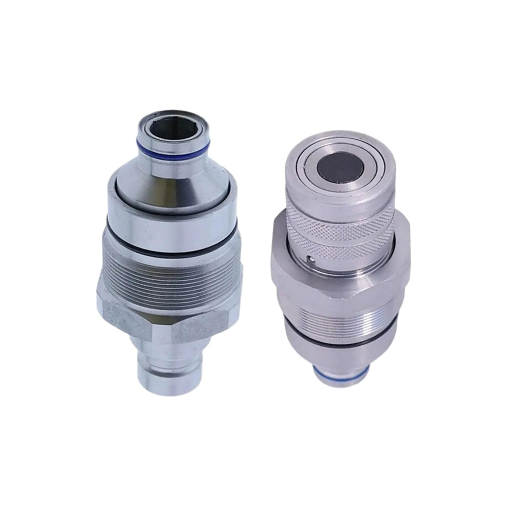 7246802 7246799 1/2 Hydraulic Male & Female Flat Face Quick Connect Coupler Set 48mm Thread Diameter Fits for Bobcat Skid Steer