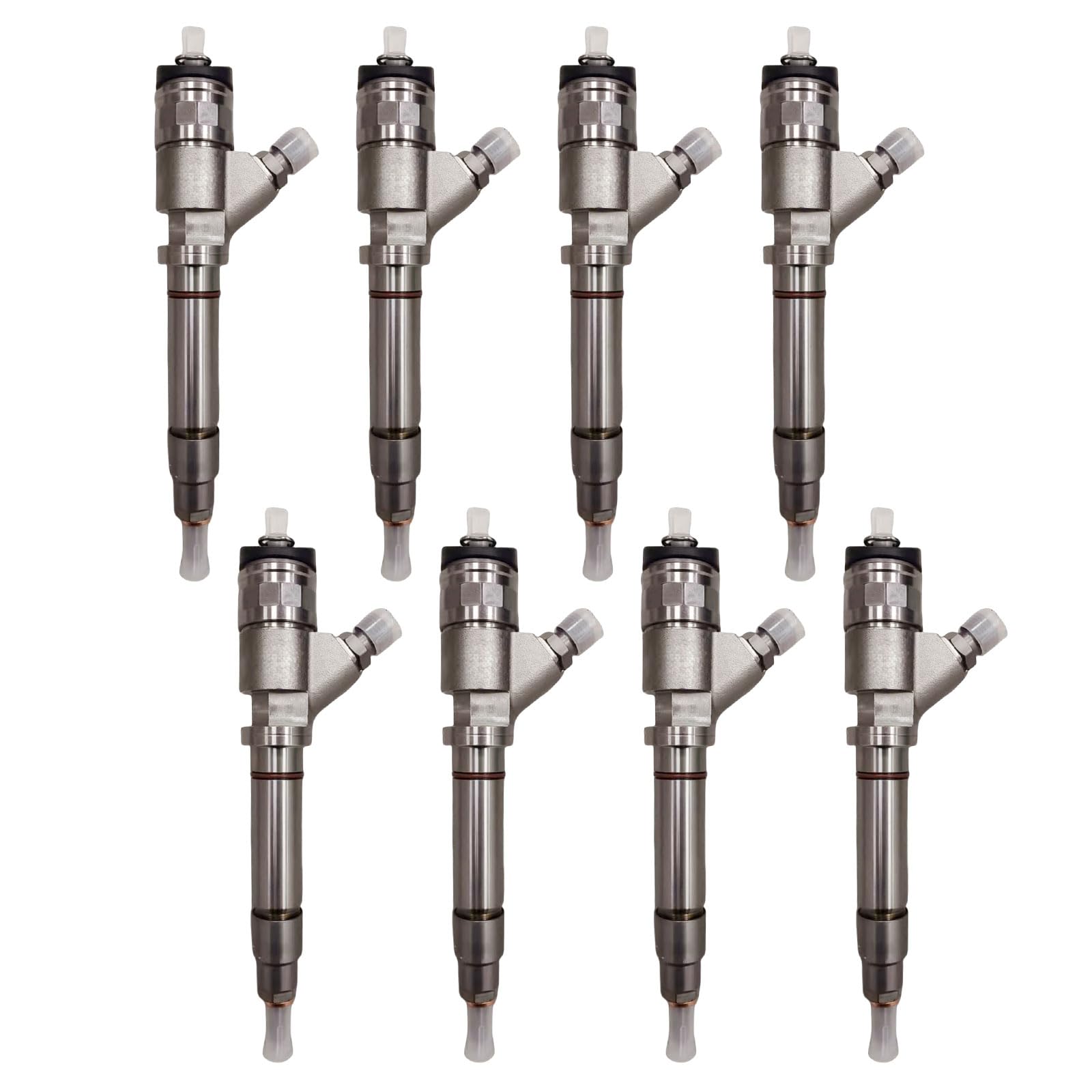8pcs 0445120027 0986435504 97303657 97780144 Diesel Fuel Injector Fits for GM Chevy 6.6L Duramax LLY Engine Silverado 2500HD 3500 Sierra 2500HD 3500, 2004-2005