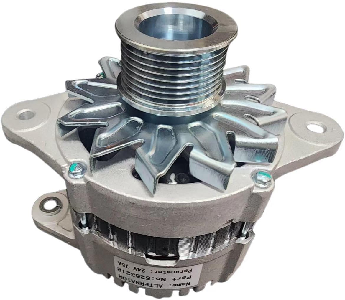 Sgaorcpas Alternator 24V 75A 4089791 5263218 Fits for Engine 4BT 4BT3.9 6BT 6BT5.9 for Excavator R215LC-7 R210-7 R220LC-7
