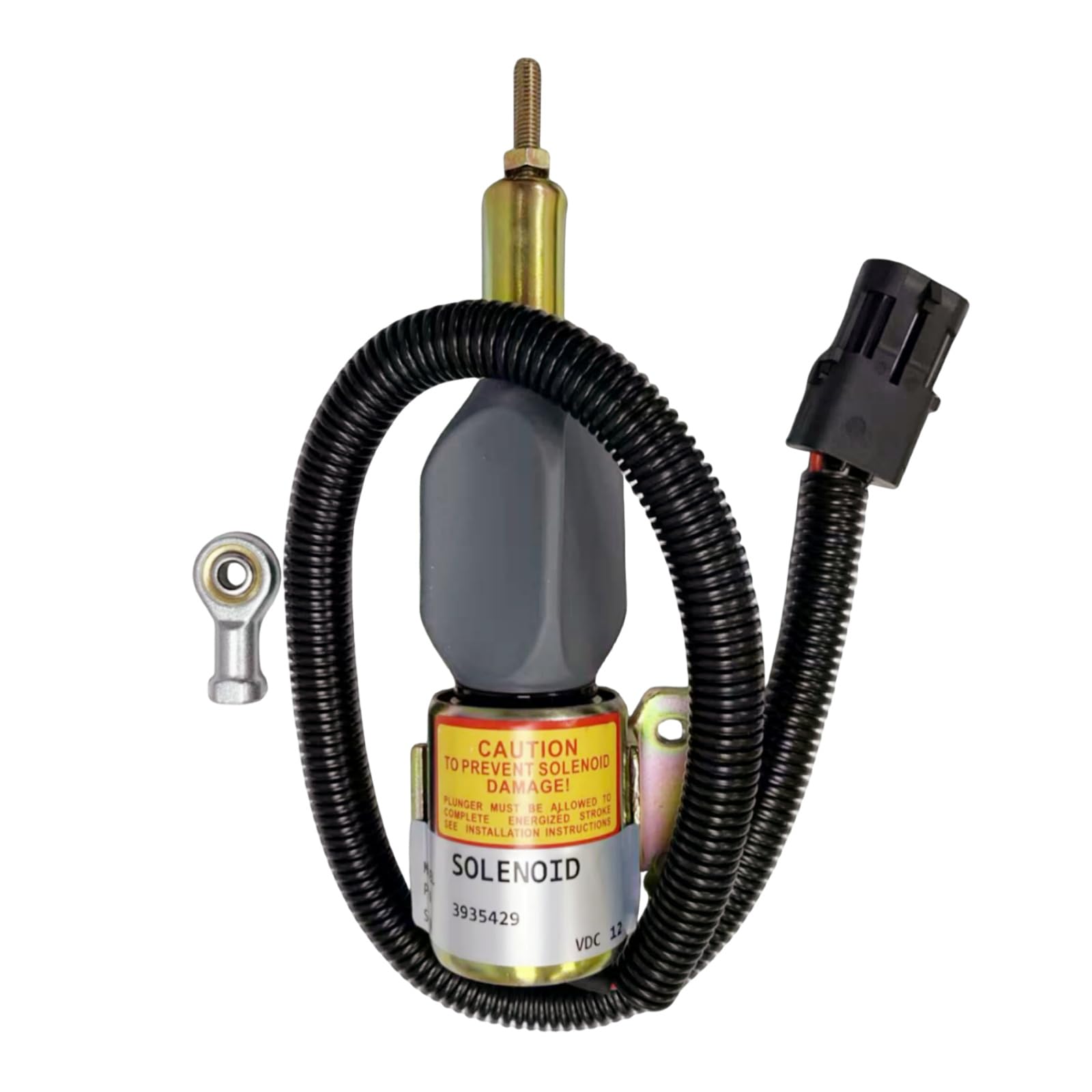 Fuel Shut Off Solenoid 3935429 3935431 3939702 SA-4755-12 SA-4892-12 Replacement for Cummins Engine 6BT 5.9L 12VDC