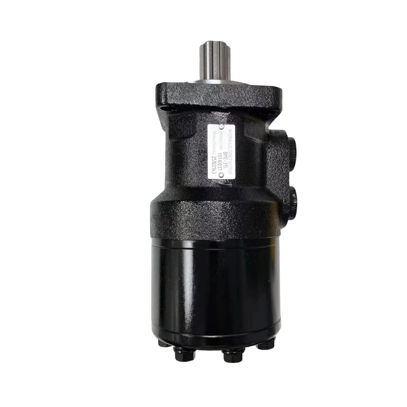 Hydraulic Motor, (BM2-200,Single Shaft 25MM)  Motor N Axis Splined 6-6, 4-Hole Flange Installation BM2-200-25-6-4