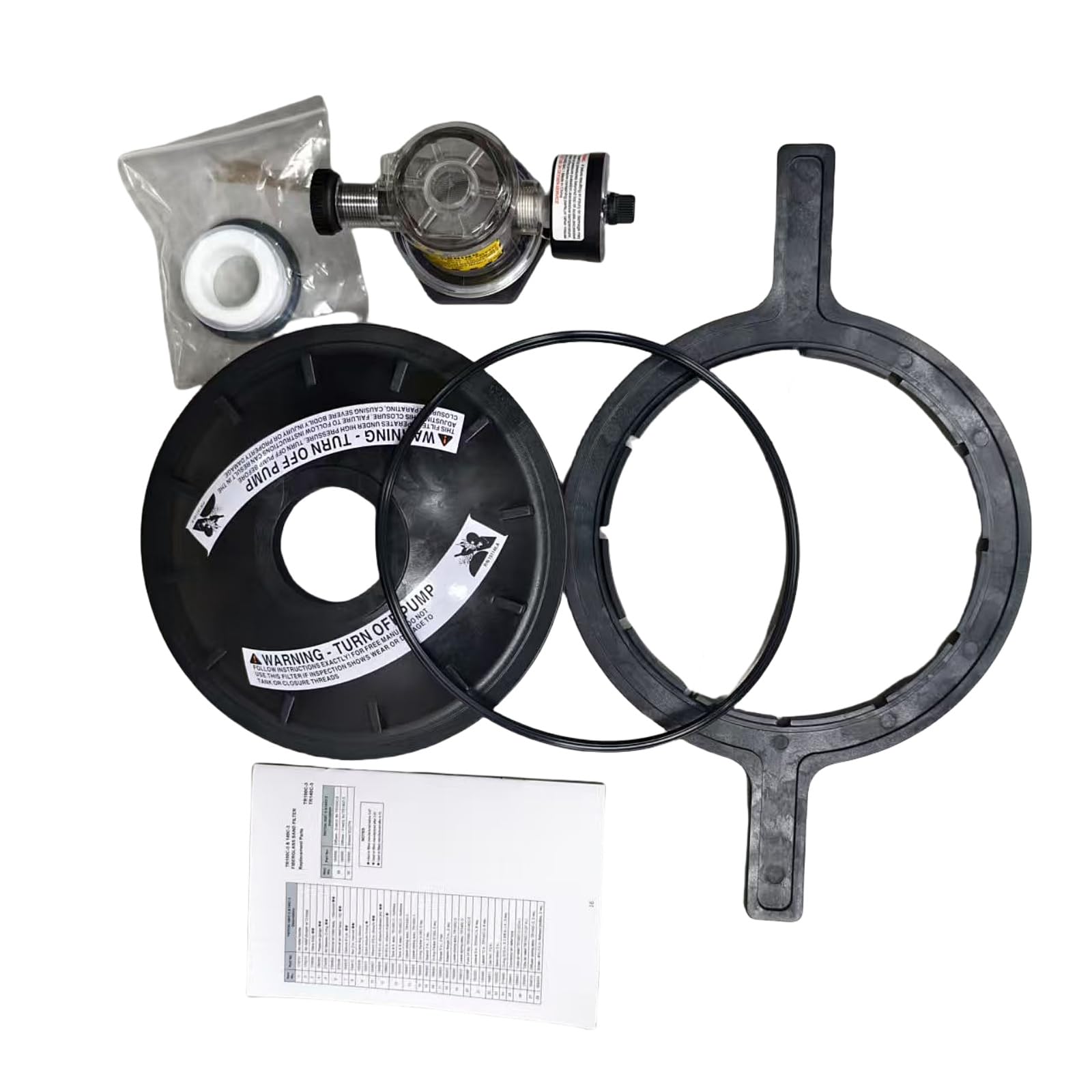 154856 8-1/2-inch Black Buttress Thread Closure Replacement Kit Fits for Triton Pool and Spa Filter Replace parts