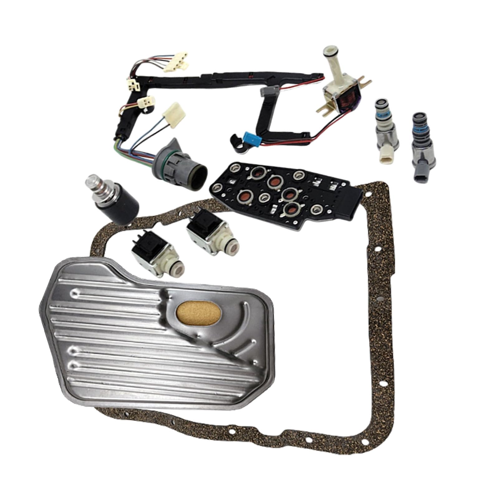 4L60E 24212327 Transmission Master Solenoid Wiring Harness Kit with Oil Filter and Gasket Fits for GMC 1993-2002 Replace parts
