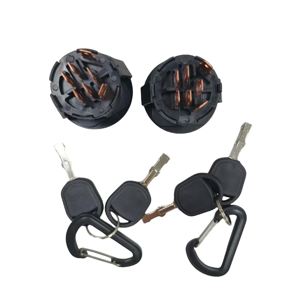 583068901 2PCS Ignition Switch with 2 Keys Fits for John Deere 155C L100 L105 L107 L110 L120 G110 Fits for Hus YTH1542XP YTH1848XP Replace parts