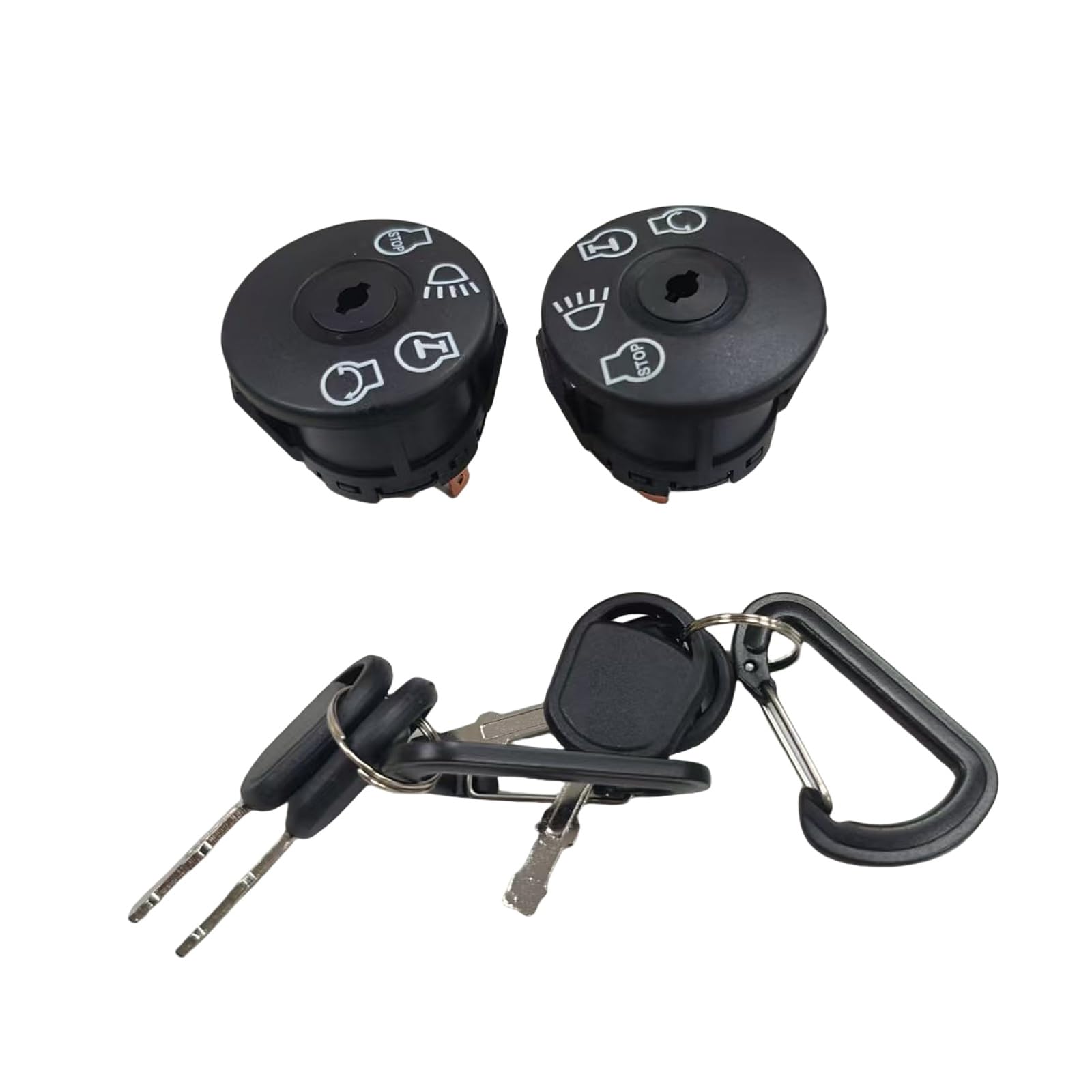583068901 2PCS Ignition Switch with 2 Keys Fits for John Deere 155C L100 L105 L107 L110 L120 G110 Fits for Hus YTH1542XP YTH1848XP Replace parts