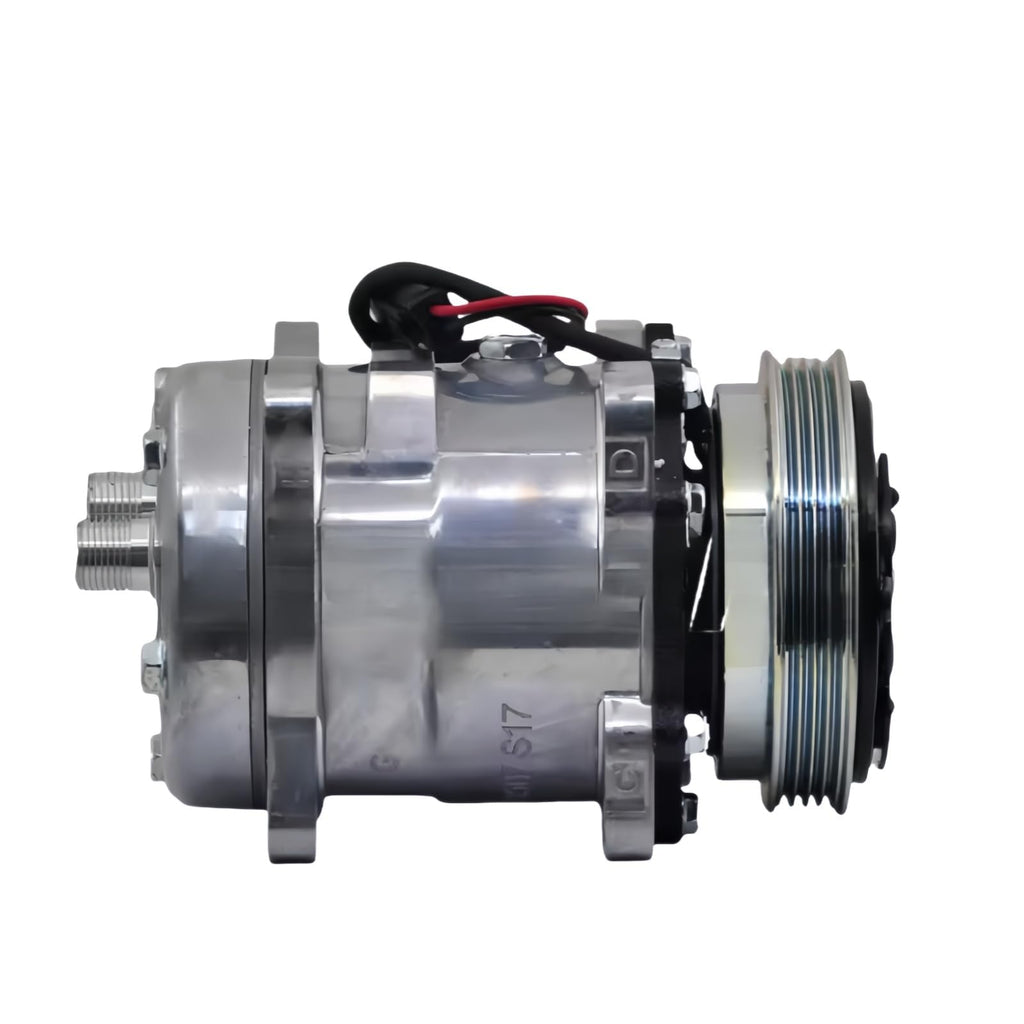 7363374 Air conditioner compressor Compatible with Bobcat S590 S595 E32 E35 E42 E45 E50 S630 S650 E55 E85 S550 S570 T550 T590 T595 T630 T650 QP5H11 1812 4PV 120MM Clutch