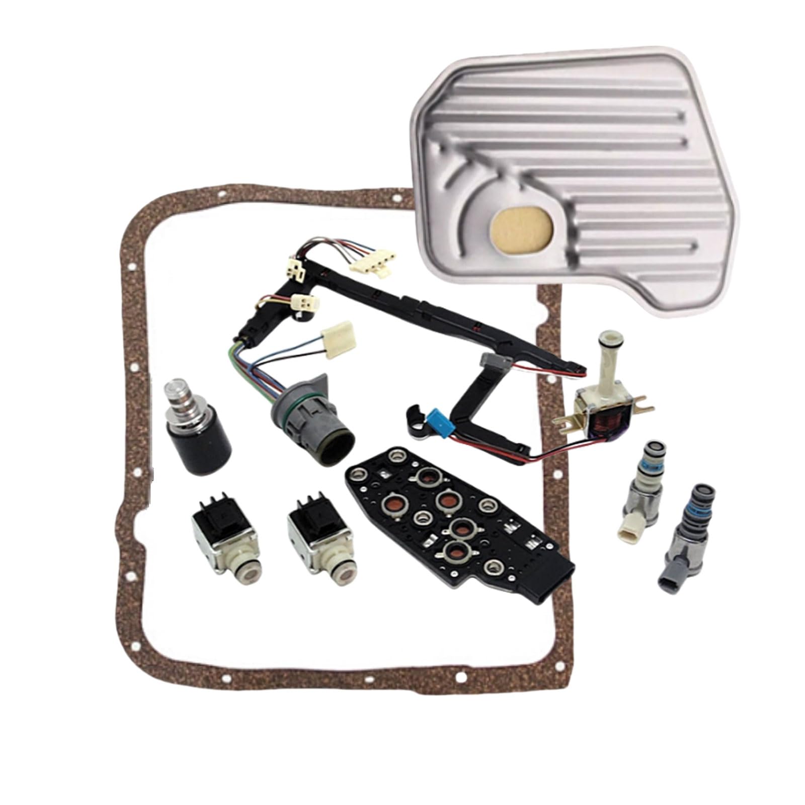 4L60E 24212327 Transmission Master Solenoid Wiring Harness Kit with Oil Filter and Gasket Fits for GMC 1993-2002 Replace parts