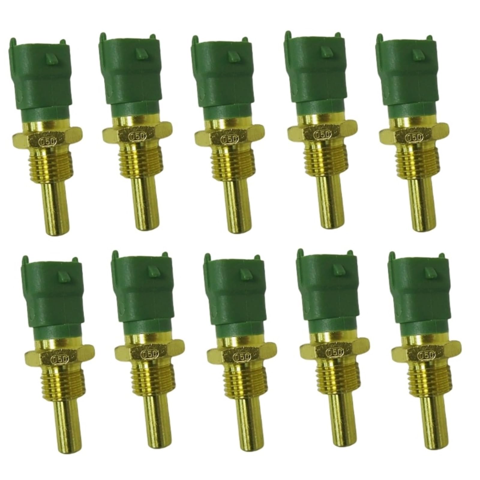 10pcs Coolant Temperature Sensor 4897224 0281002471 Compatible with Cummins Engine ISB QSB 5.9L Compatible with Case Crop Production Equipment 2240 3230 3330 Patriot 2250 Patriot 3240 Patriot