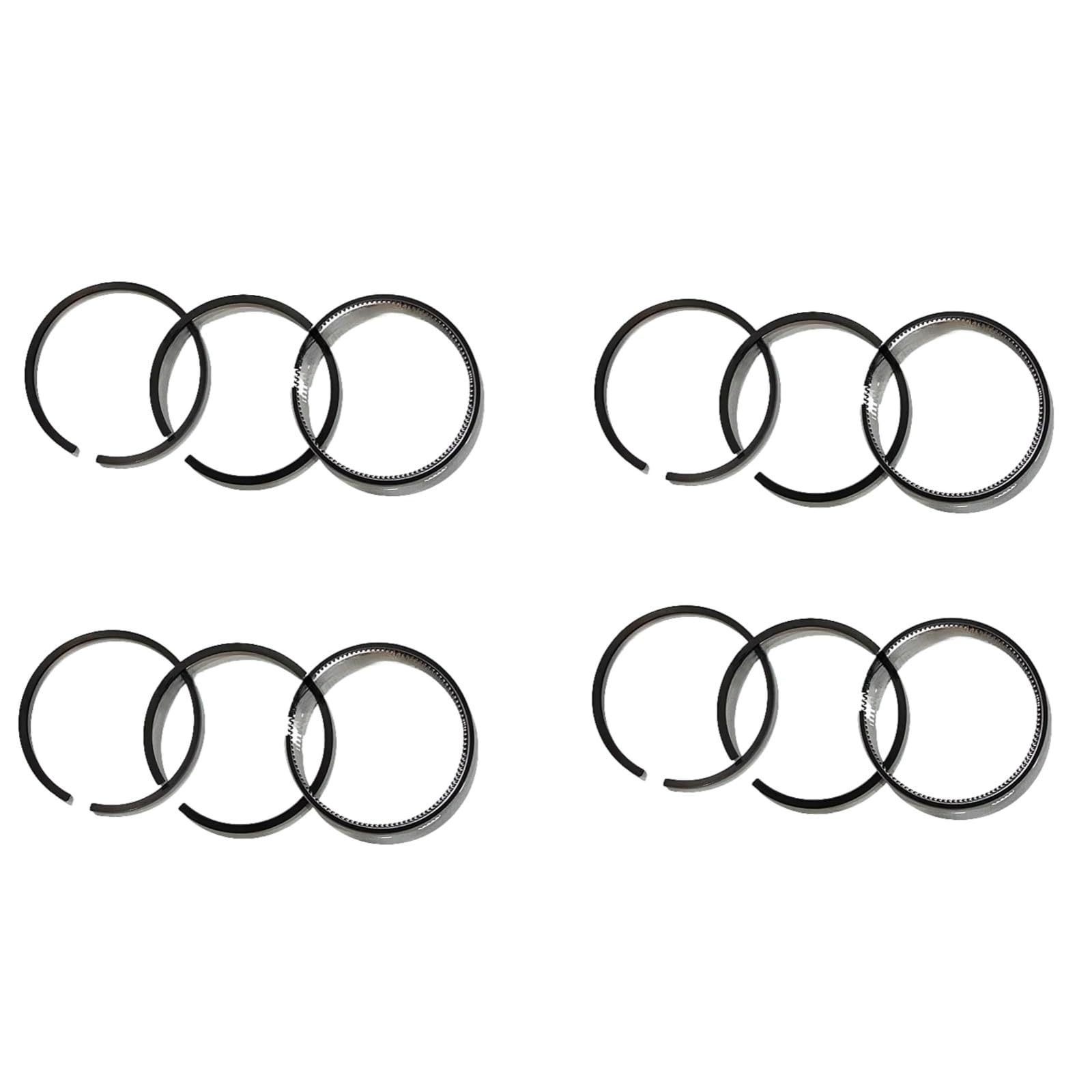 4pcs Piston Rings 1J500-21050 1J50021050 Replacement for Kubota V3800 Engine (2.0Hx2.0x3.0mm)