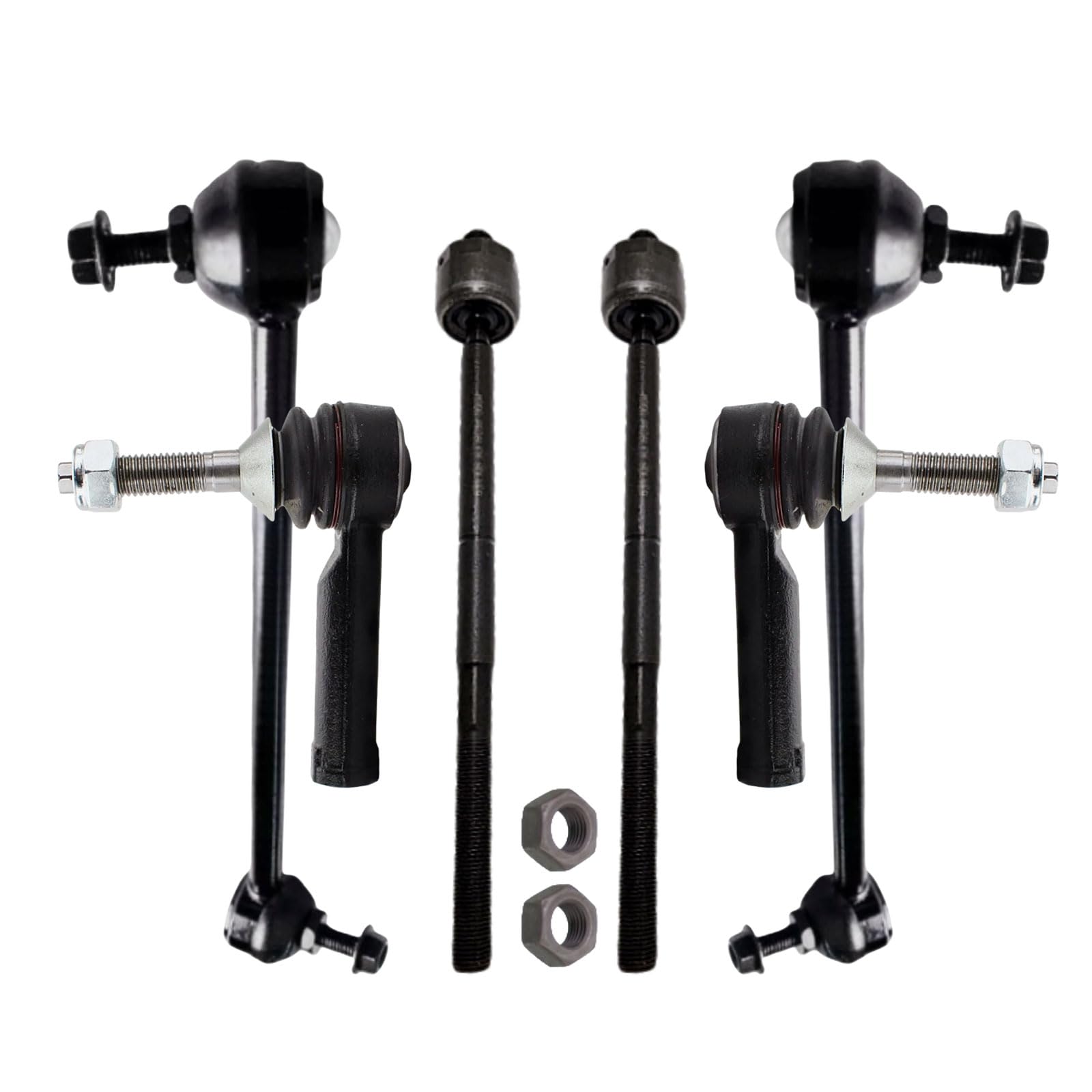 EV800580 K750019 K750048 ES800222 Front Suspension Kit Inner Outer Tie Rod End Sway Bar End Link Fits for Ford for Taurus for Taurus X Fits for Mercury for Sable 2009 Replace parts