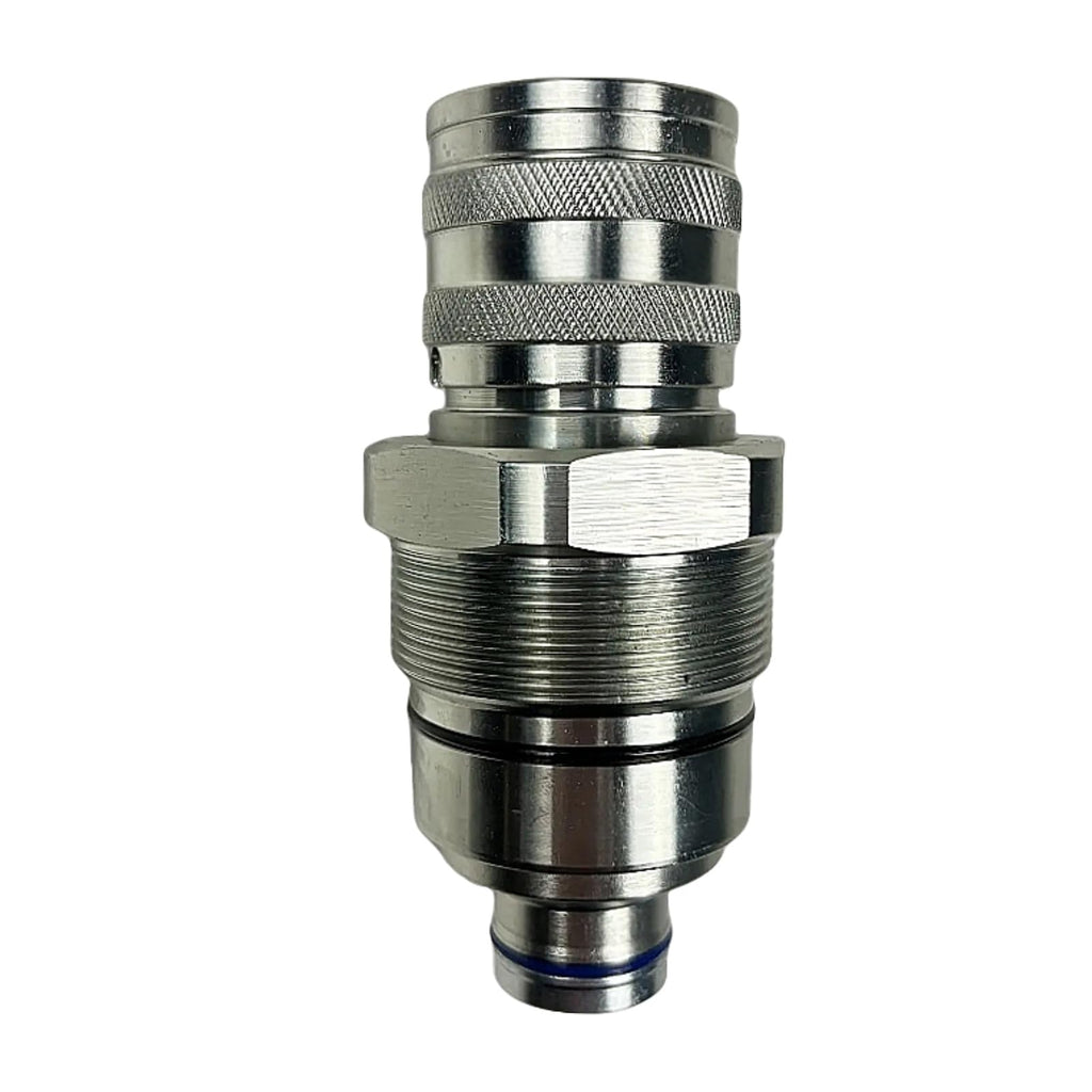 AT406475 7246802 Hydraulic Female Flat Face Quick Connect Coupler 48mm Thread Diameter Hydraulic Coupler Fits for Bobcat John Deere Skid Steer Loader 318E 319E 320E 323E 326E 328E 329E 332E