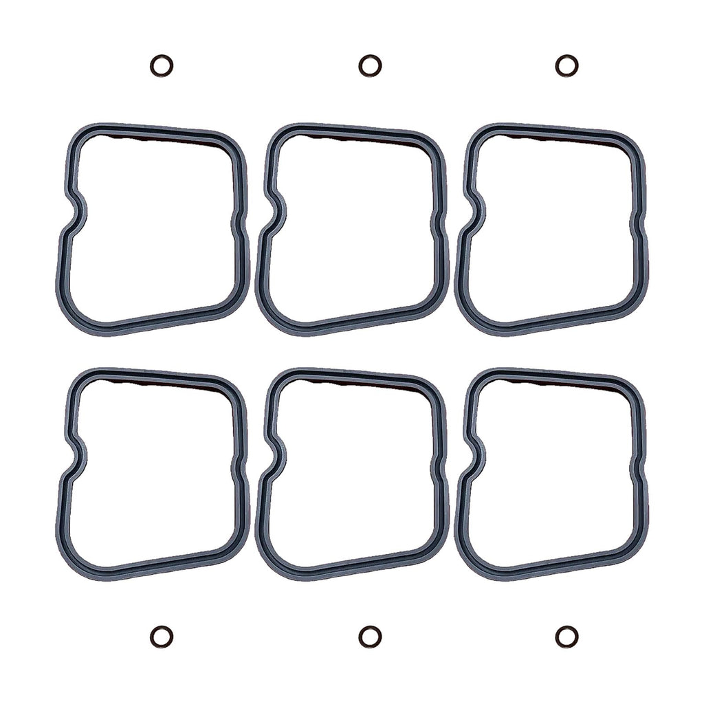 6PCS Valve Cover Gasket Set 3930906 3902666 Compatible for Cummins 4BT 3.9L 6BT 5.9L Engine 12V