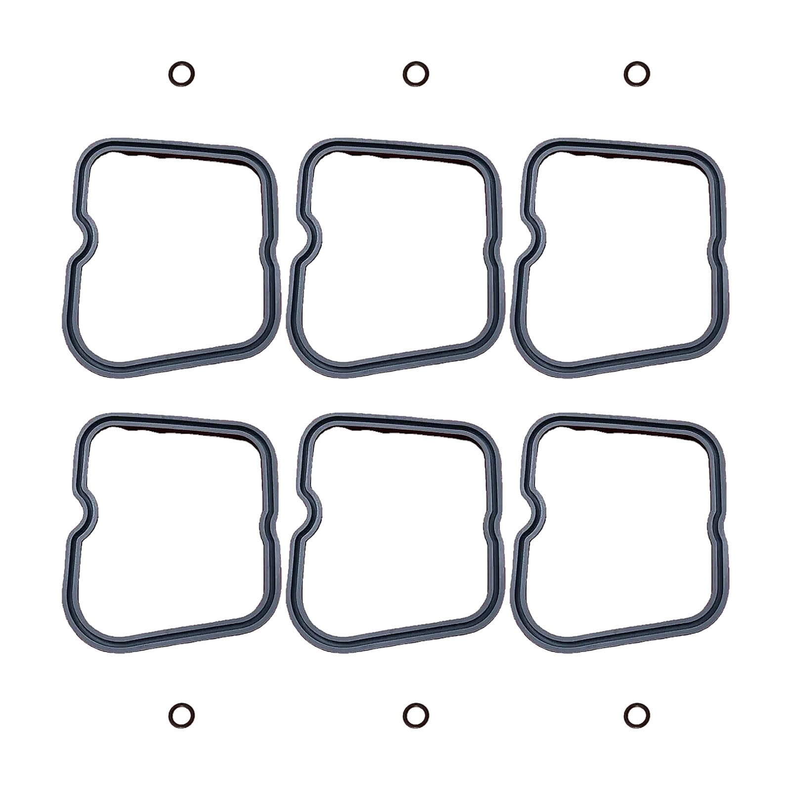 6PCS Valve Cover Gasket Set 3930906 3902666 Compatible for Cummins 4BT 3.9L 6BT 5.9L Engine 12V