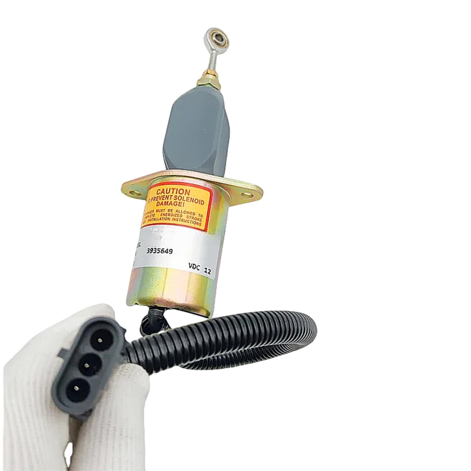 12V Fuel Shut Off Solenoid Valve 3935649 SA-4764-12 Compatible with Cummins 5.9L 8.3L Engines 4B 6B 6C Diesel Engine