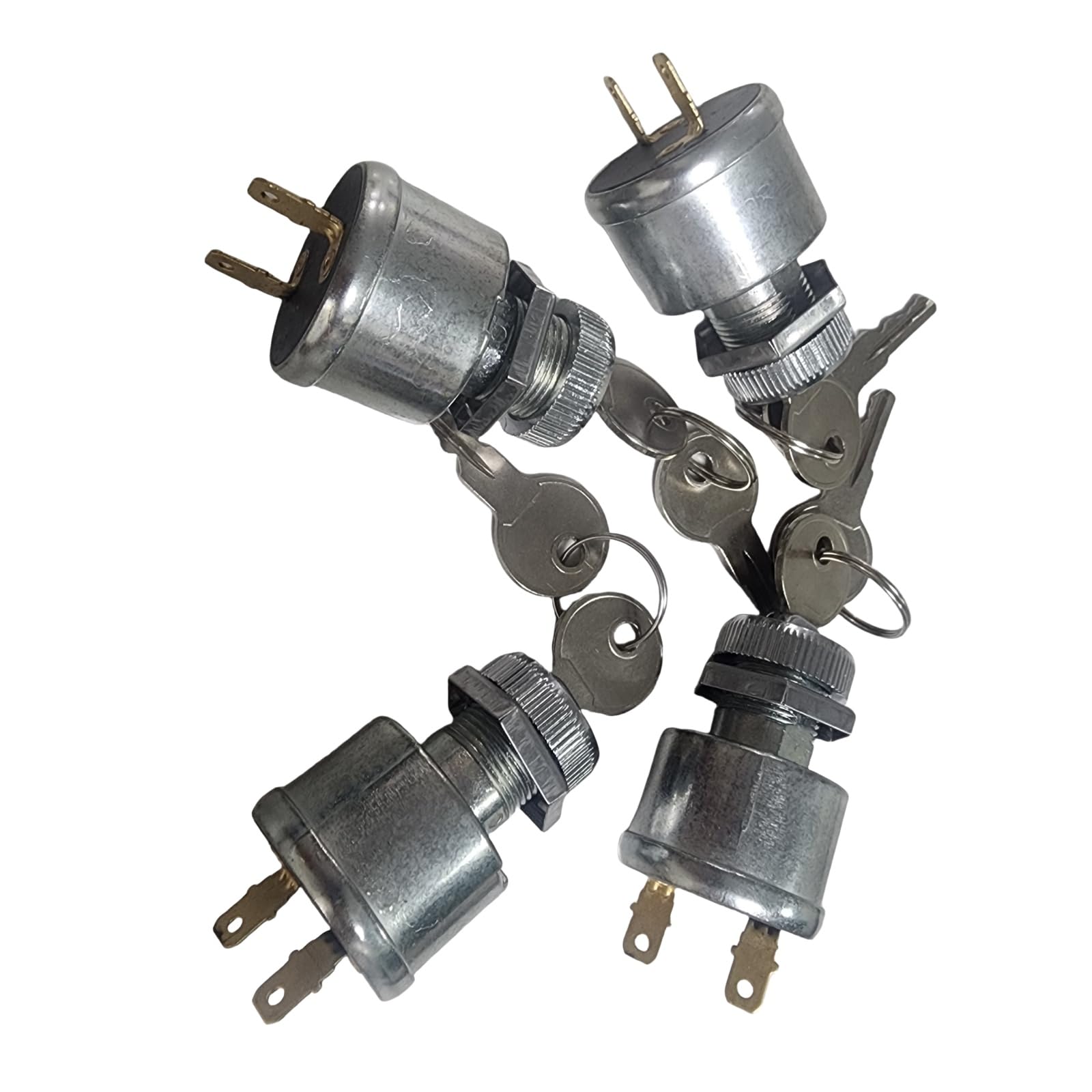 Sgaorcpas 4PCS 2 pin 33639-G01 17955-G1 Engine Ignition Switch Lock Kit With Key for EZGO TXT PDS