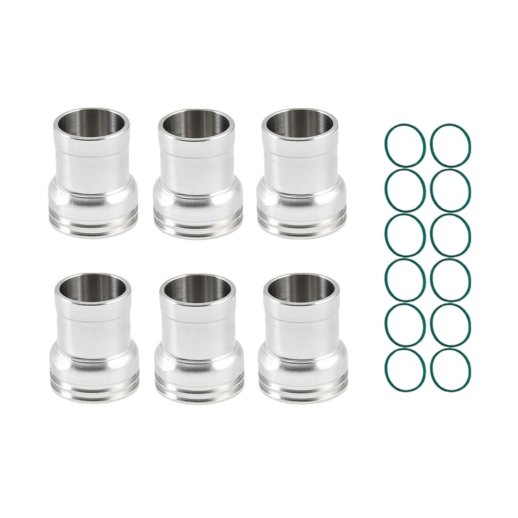227-1200 6 Pcs Injector Sleeve with O-Ring Fits for Caterpillar CAT Engine C7 C9 C-9 Excavator 324D 325D 329D 330D 336D