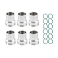 227-1200 6 Pcs Injector Sleeve with O-Ring Fits for Caterpillar CAT Engine C7 C9 C-9 Excavator 324D 325D 329D 330D 336D