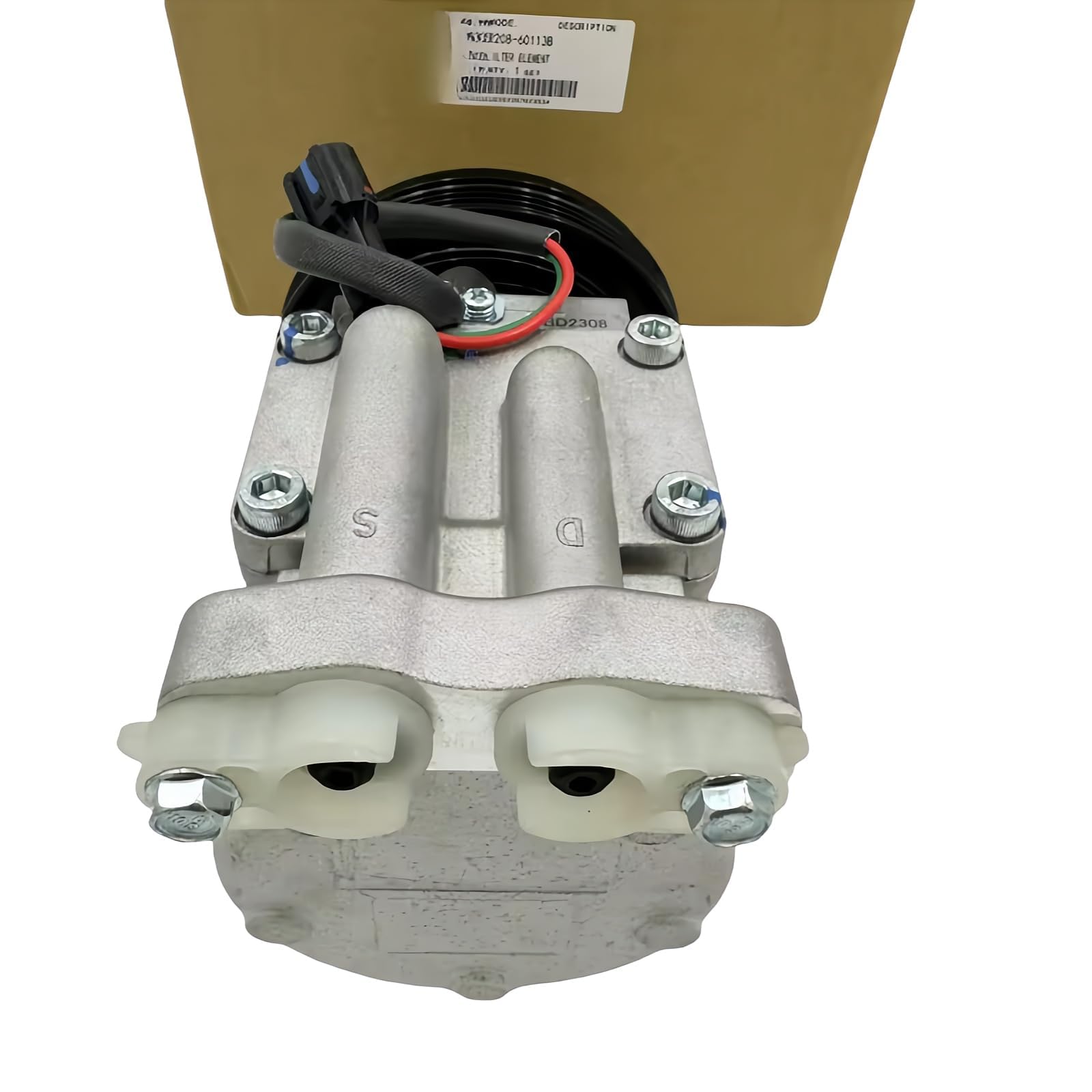Sgaorcpas A/C Compressor 2208-6013B for Doosan Loader DL200 DL220 DL250 MEGA160 MEGA200-V Excavator DX140LC S150LC-7B SOLAR130LC-V