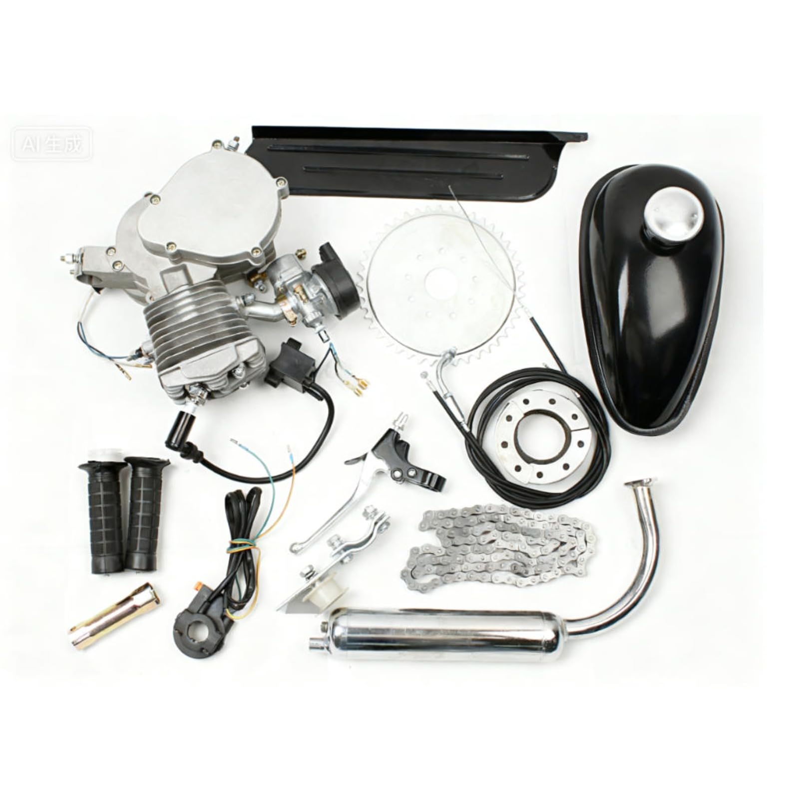 Gas Motor Engine Kit Fits for 80cc Bicycle Motorized 2-Stroke