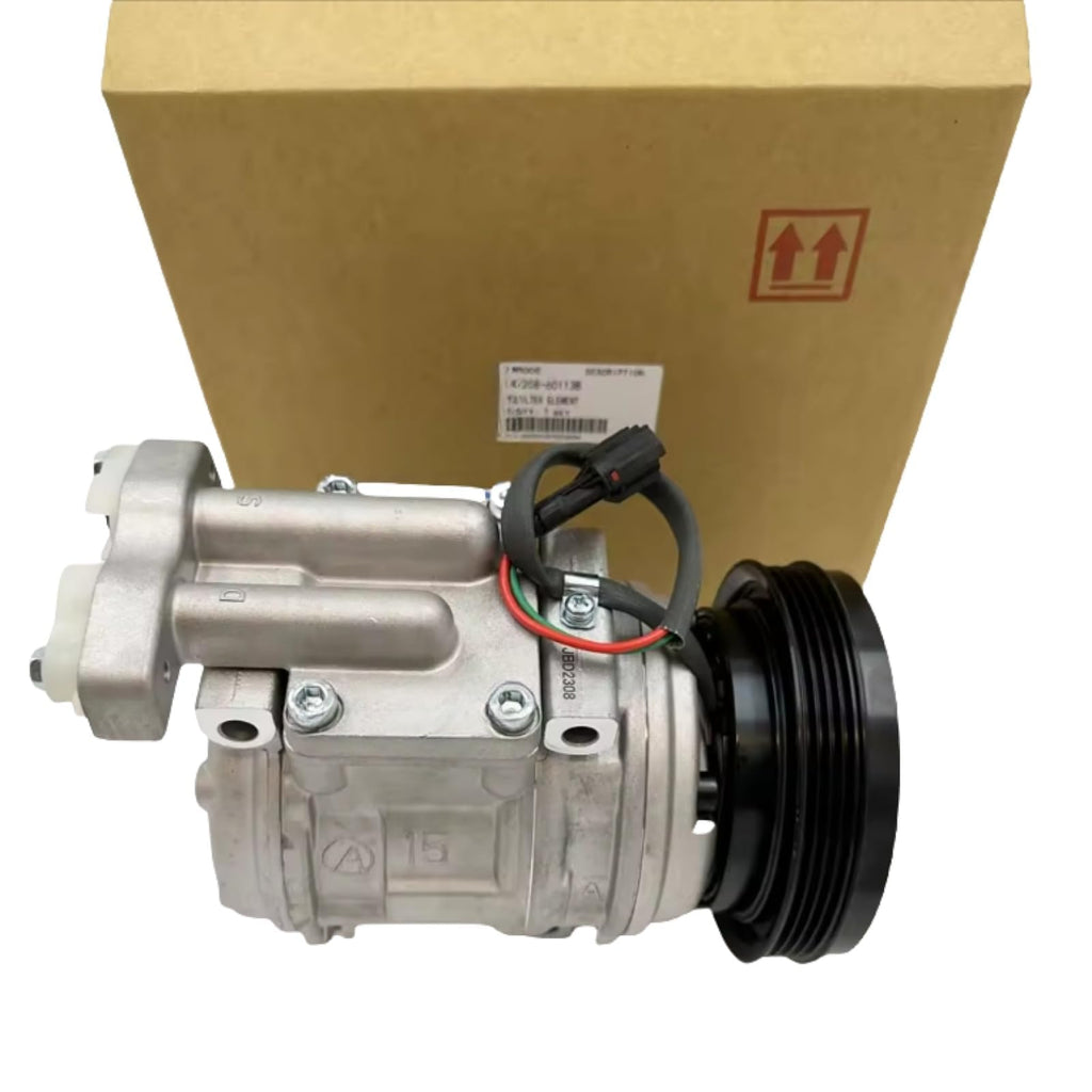 Sgaorcpas A/C Compressor 2208-6013B for Doosan Loader DL200 DL220 DL250 MEGA160 MEGA200-V Excavator DX140LC S150LC-7B SOLAR130LC-V