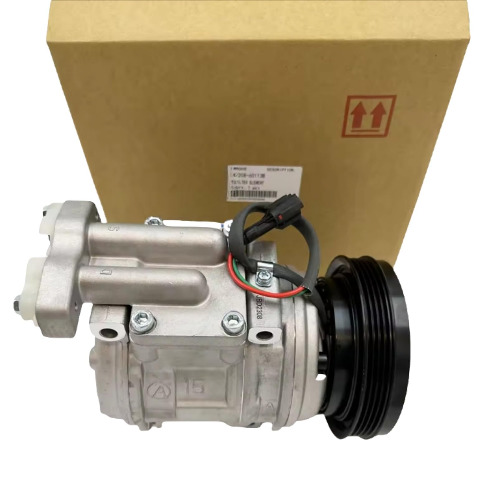Sgaorcpas A/C Compressor 2208-6013B for Doosan Loader DL200 DL220 DL250 MEGA160 MEGA200-V Excavator DX140LC S150LC-7B SOLAR130LC-V