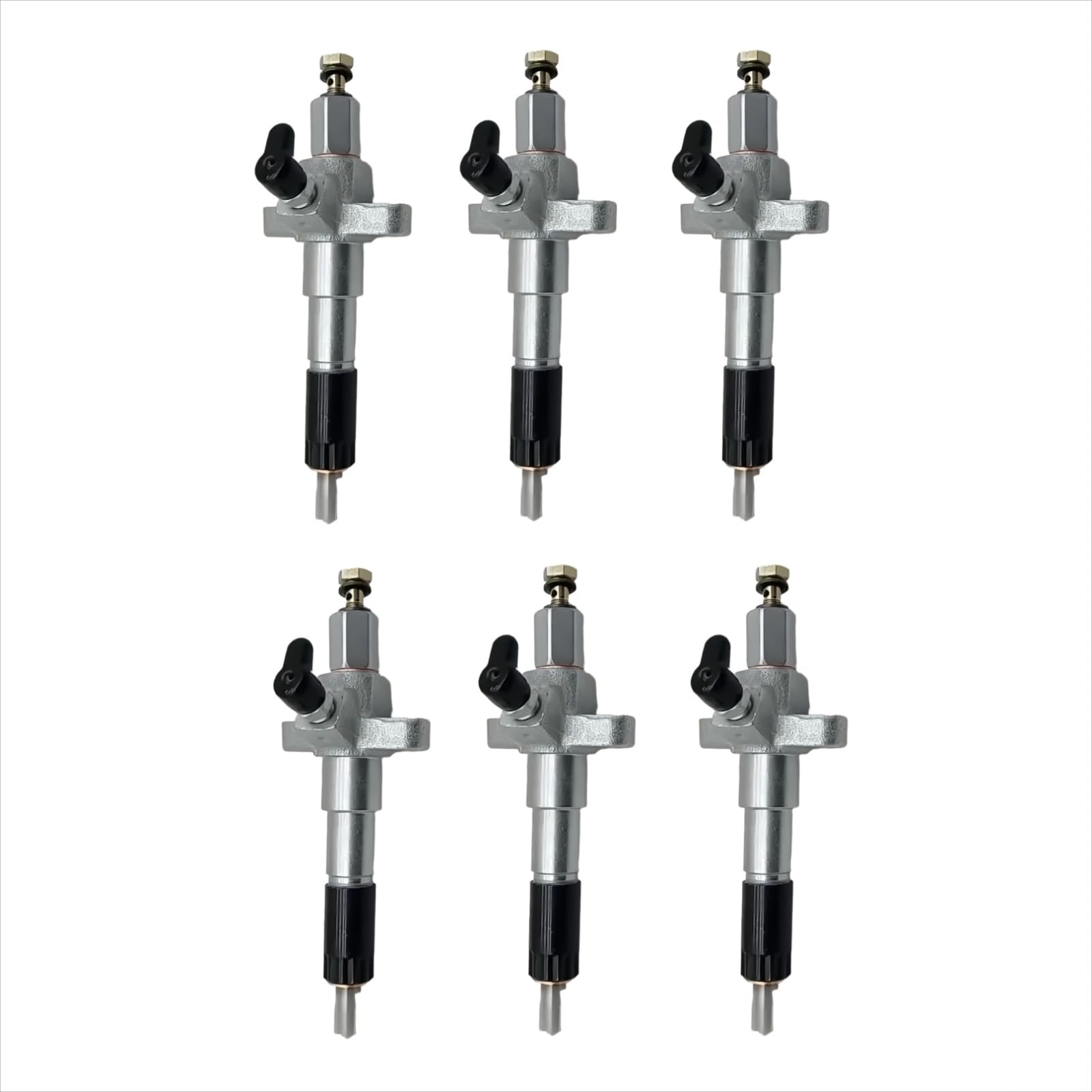 6PCS Fuel Injector 1-15300421-0 1153004210 Fits for Hitachi ZX160 ZX230 Excavator for Isuzu 6WG1 Engine