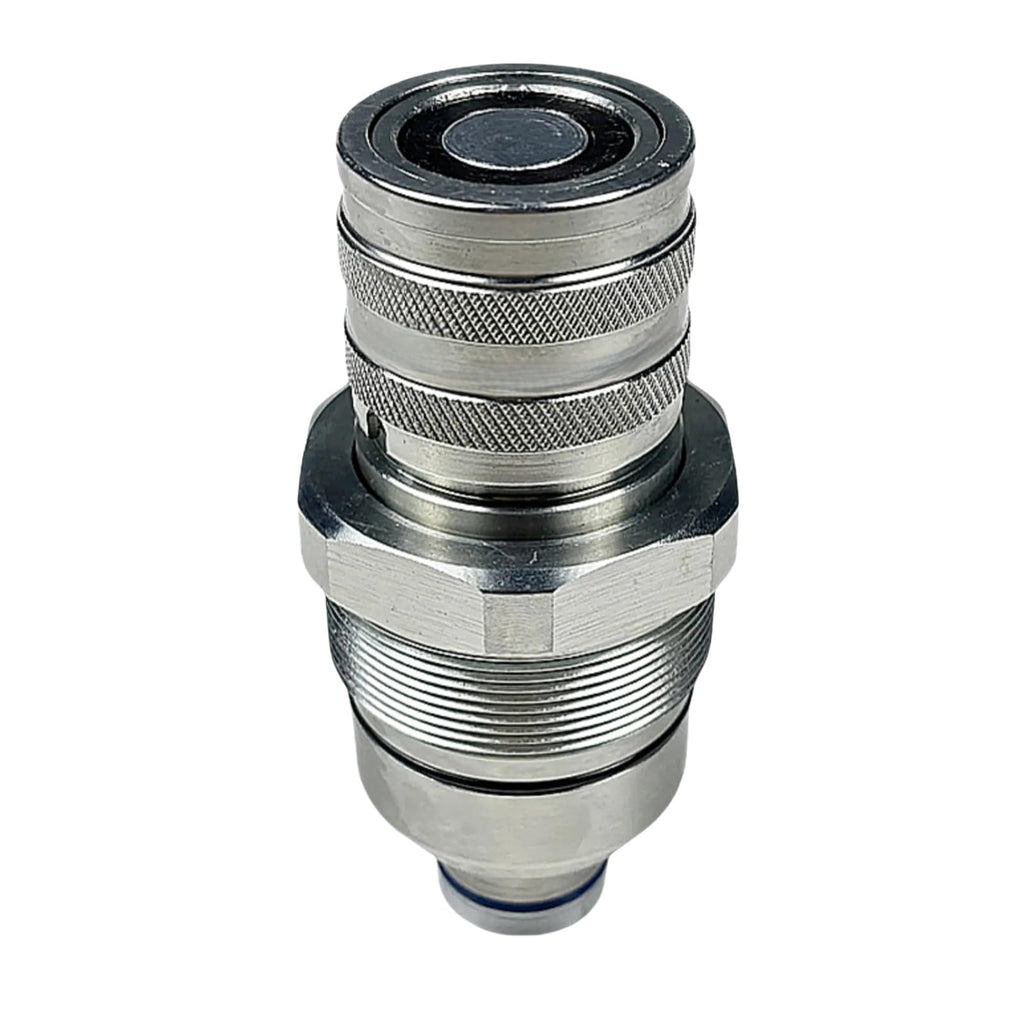 AT406475 7246802 Hydraulic Female Flat Face Quick Connect Coupler 48mm Thread Diameter Hydraulic Coupler Fits for Bobcat John Deere Skid Steer Loader 318E 319E 320E 323E 326E 328E 329E 332E