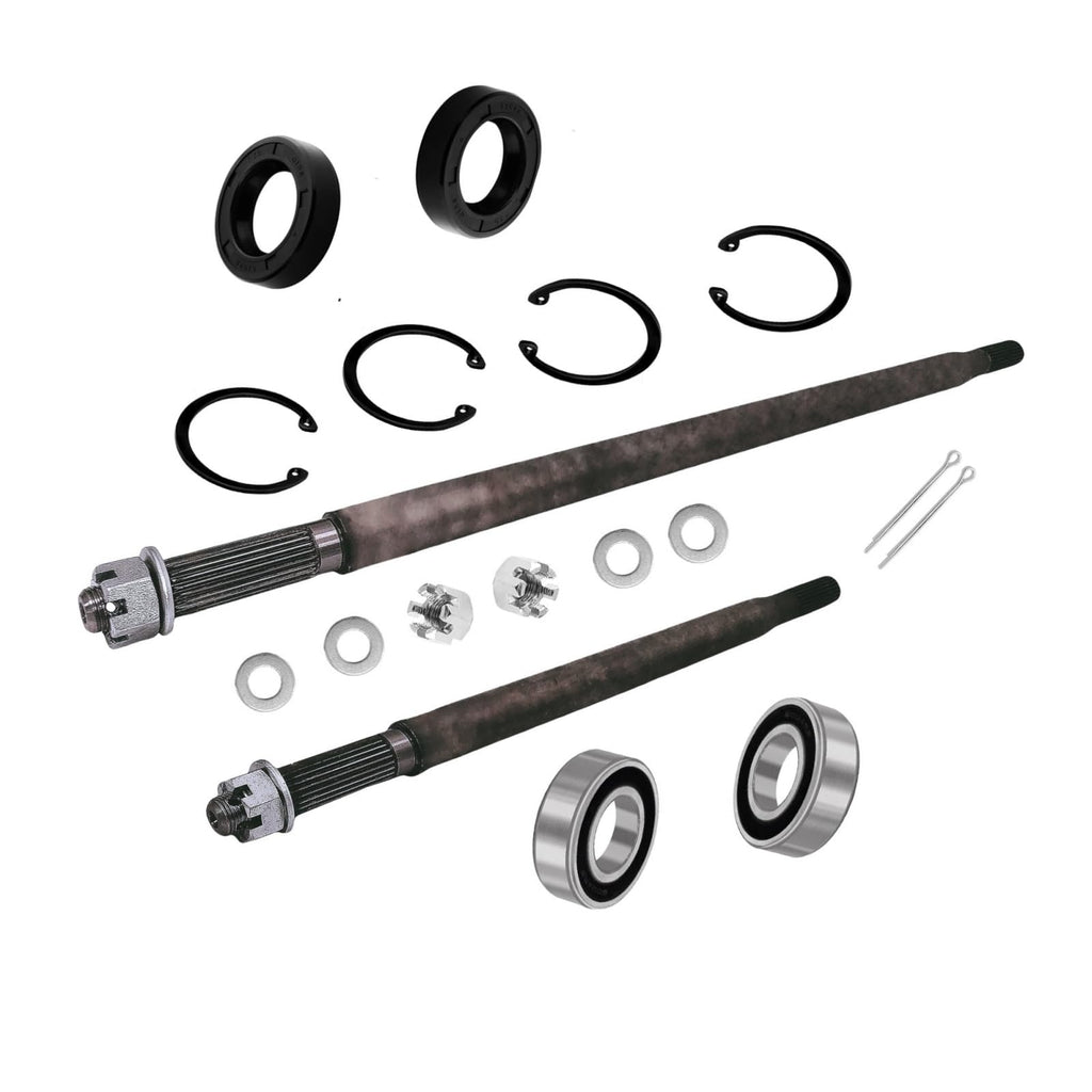 20377-G11 20377-G12 Golf Cart Rear Axle Shaft with Bearing Seal Kit Compatible with EZGO TXT Medalist Electric Models1994-2013 Driver Side and Passenger Side (16 3/4" + 23 7/8" Length)