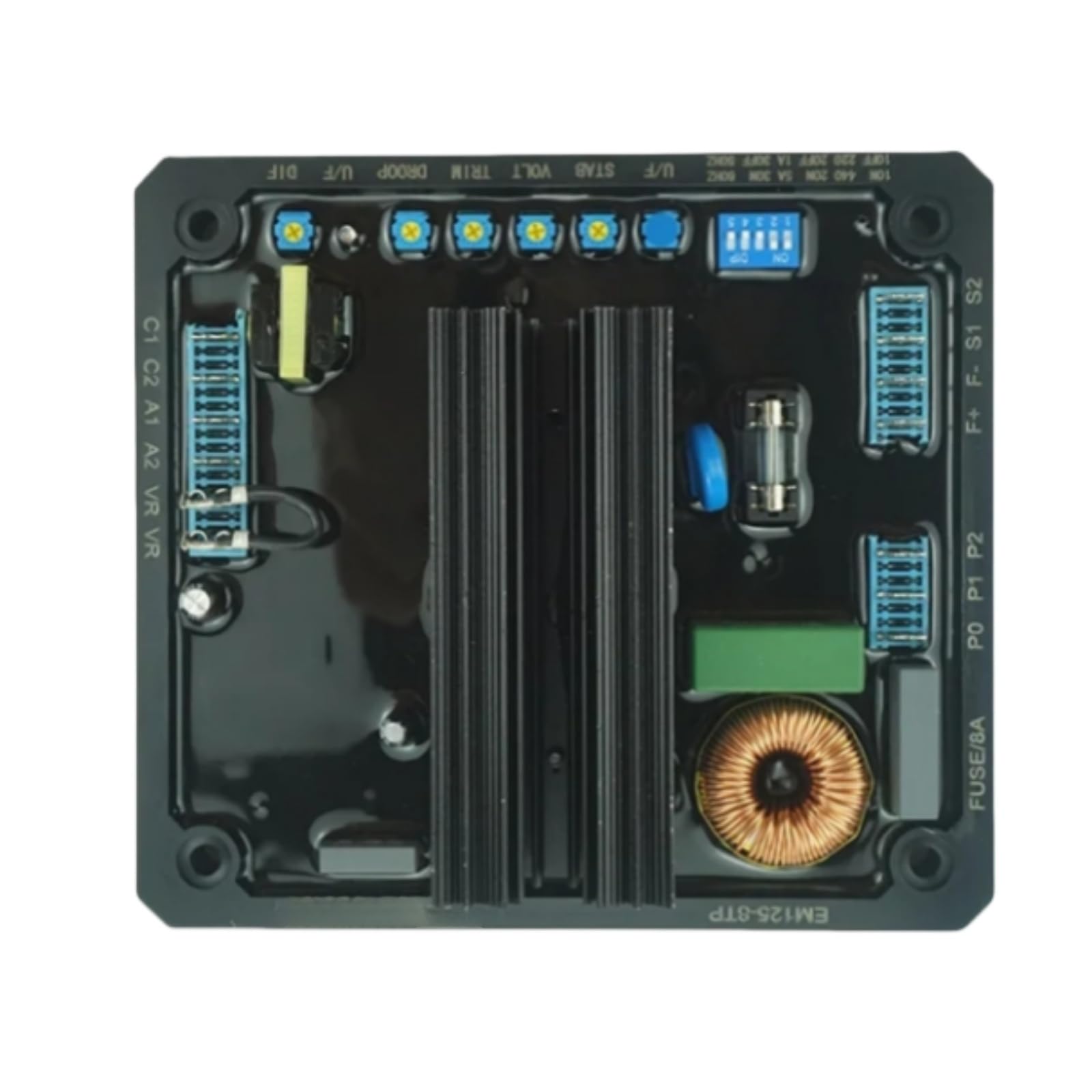 EM125-8TP Voltage Regulator Board Automatic Voltage Regulator AVR Fits for Generator Set Replace parts