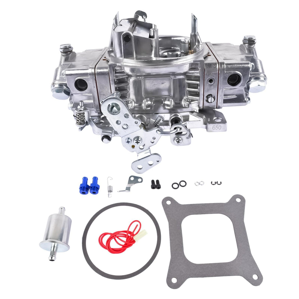 BR-67255 Carburetor 4150 Model 650 CFM 4 Barrel Carburetor Fit for Holley Quick Fuel Brawler Diecast Carburetors with Mechanical Secondaries Electric Choke Replace parts