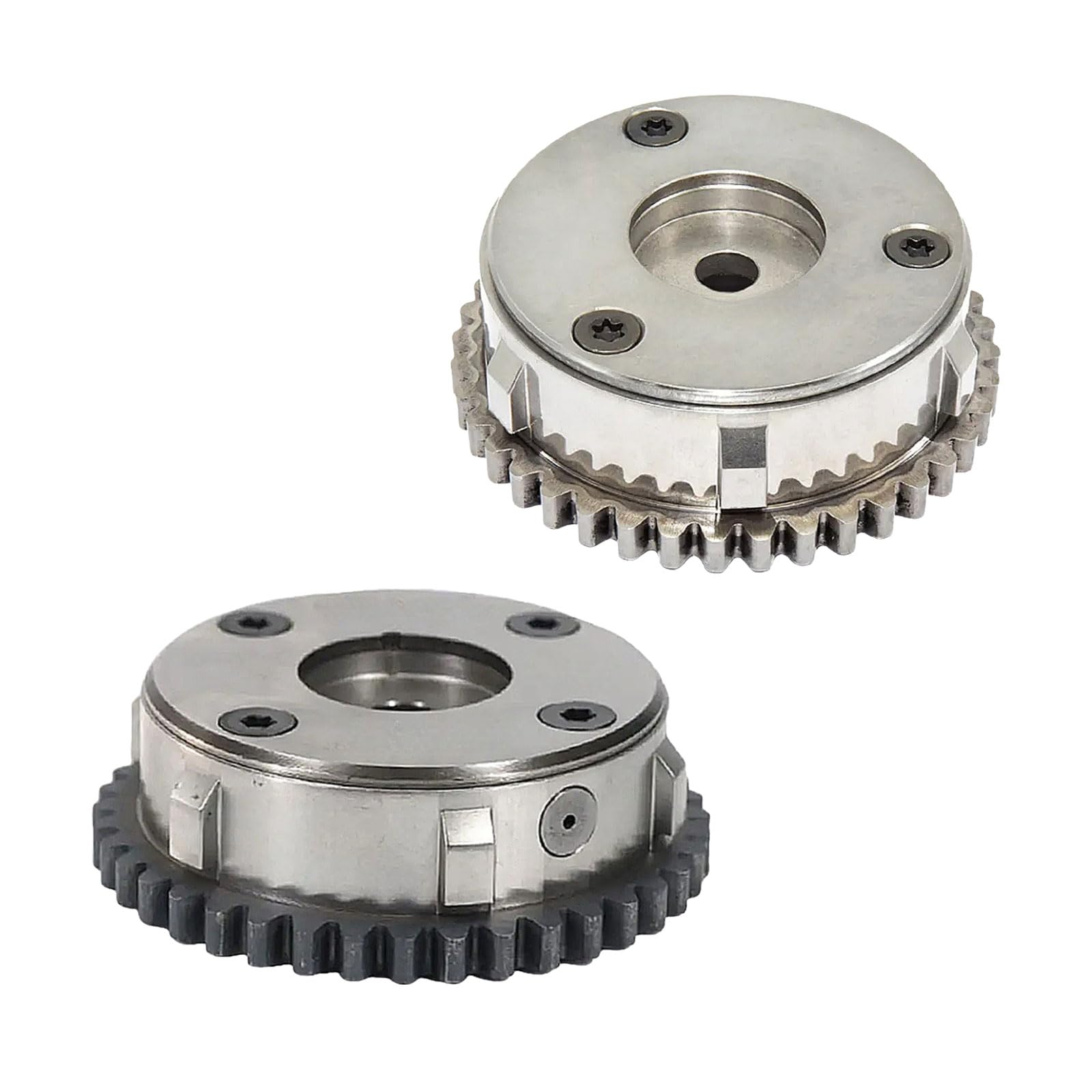 2PCS Intake )Exhaust CVVT Timing Camshaft Gears Sprockets CJ5E6C524AD CJ5E6C525AD Fits for 2013-2020 Lincoln, for 2011-2018 LAND ROVER, Replace OE AG9G-6C525-BB, CJ5E6C524AD, LR024999