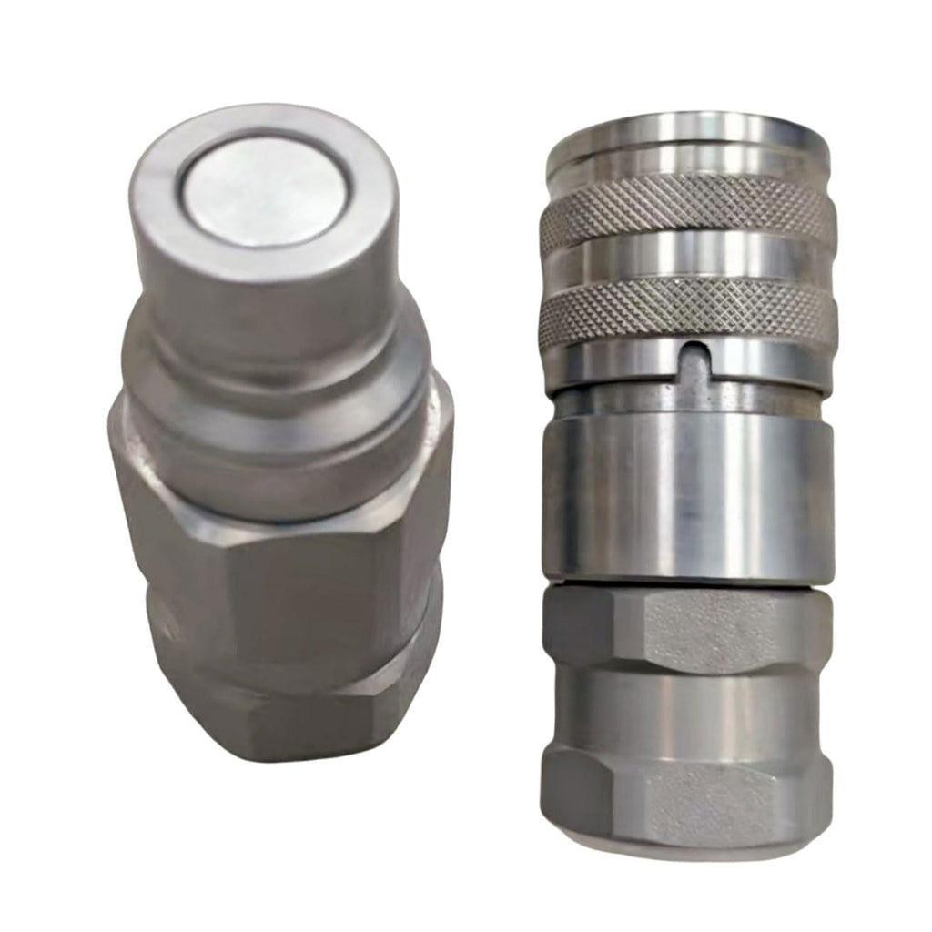 AT312470 KV14216 Hydraulic Male Female Flat Face Coupler Kit Compatible with John Deere 110 240 250 260 270 315 317 320 325 328 332 244J 304J 310G 310SG 315SG 318D 320D 324J 325K 410G 710G