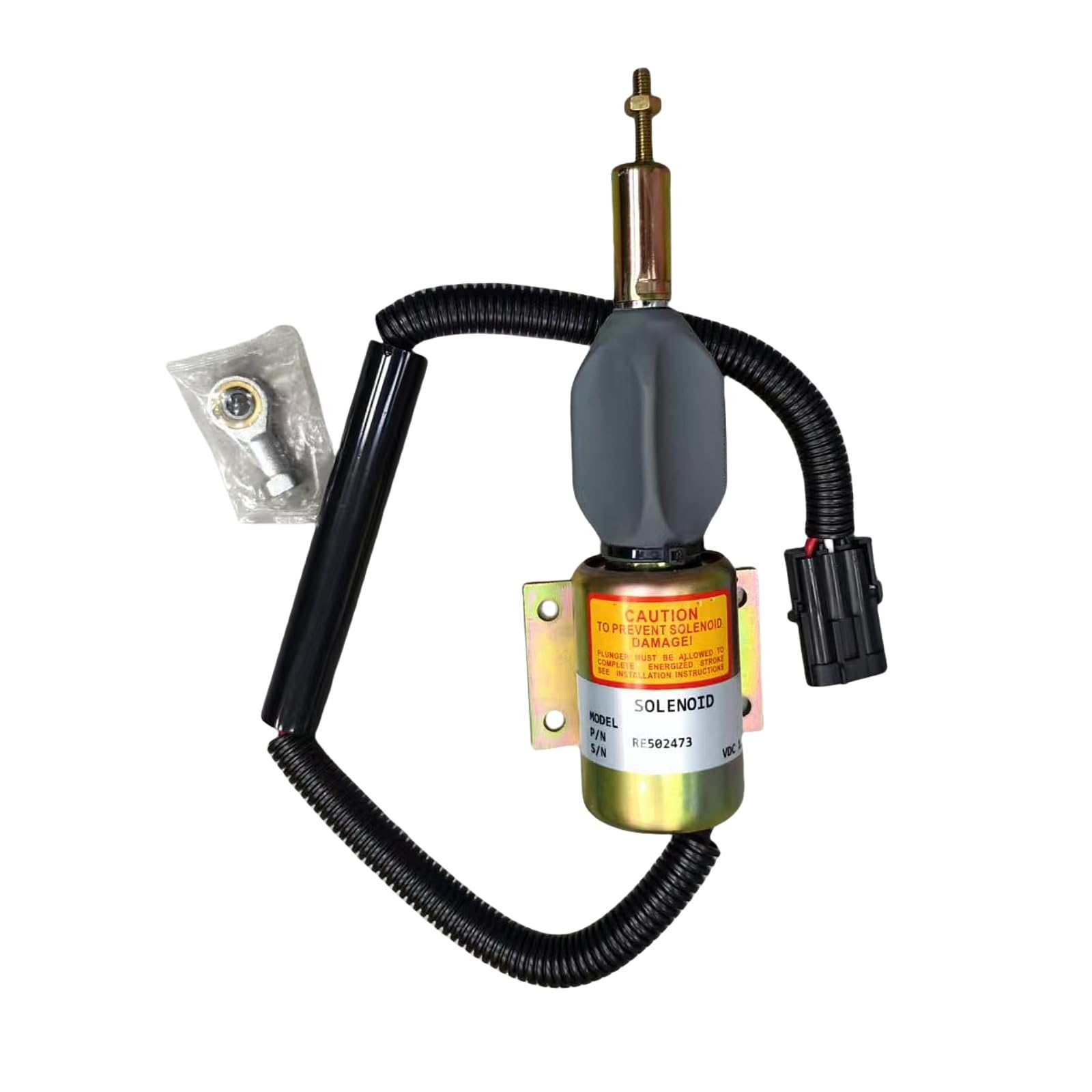 New Re502473 Sa-4257-12 3926411 Sa425712 Fuel Shut-Off Solenoid Compatible With John Deere Applications