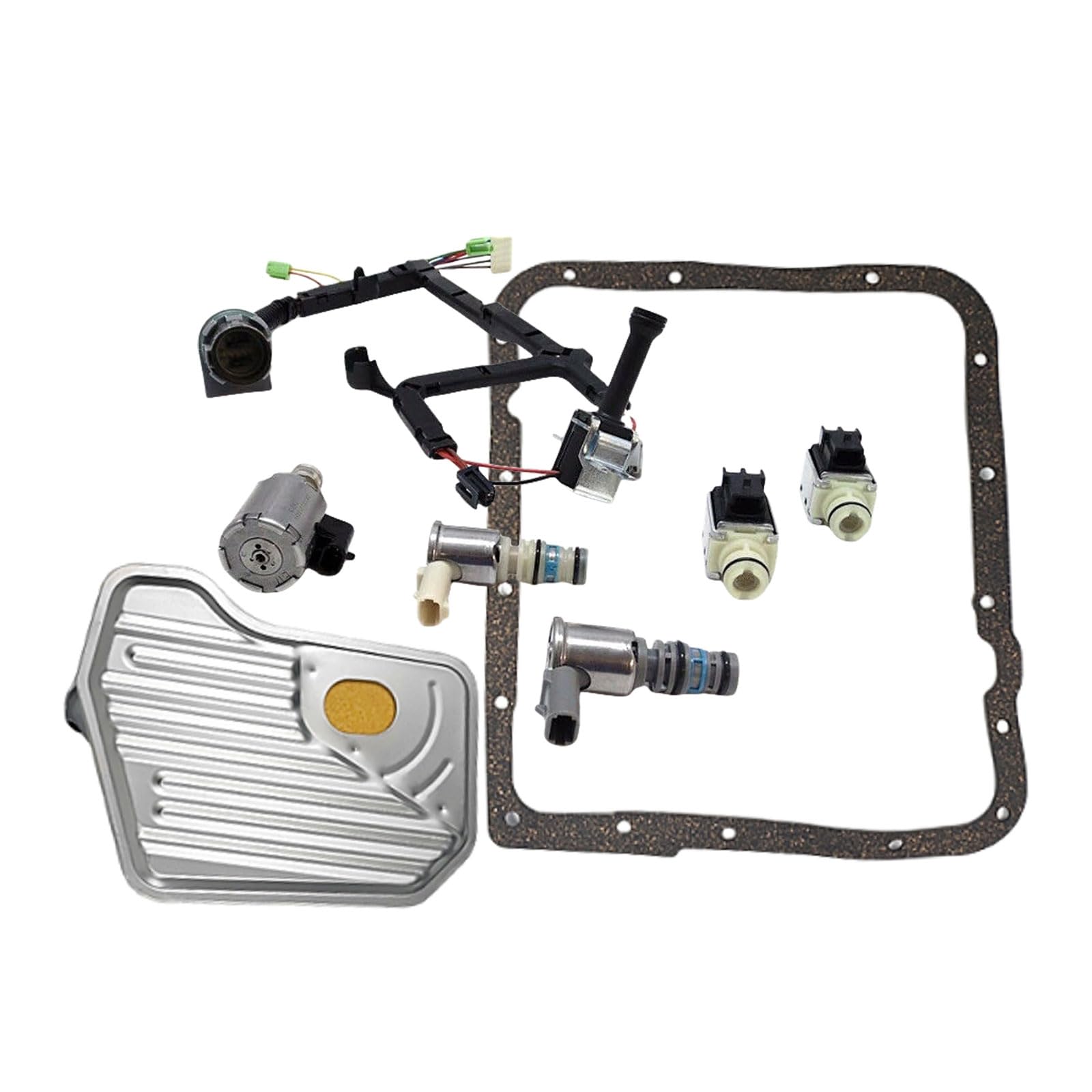 4L60E Transmission Master Solenoid Wiring Harness Kit with Oil Filter and Gasket Fits for GM 2003-2006 Replace parts