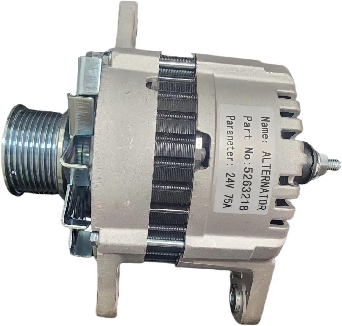 Alternator 24V 75A 4089791 5263218 Fits for Engine 4BT 4BT3.9 6BT 6BT5.9 for Excavator R215LC-7 R210-7 R220LC-7