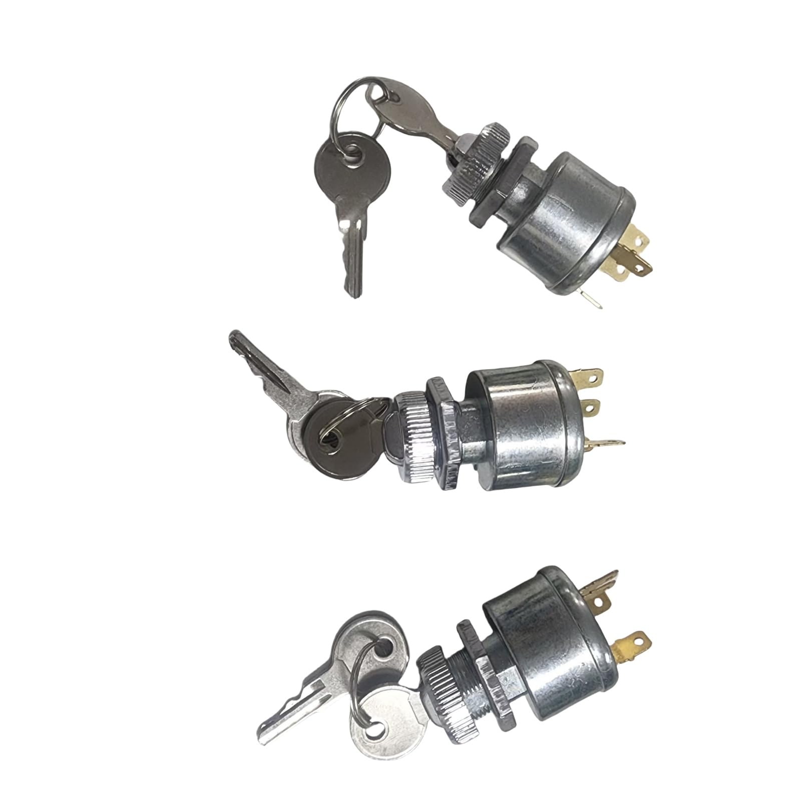 Sgaorcpas 3PCS 4 pin 33639-G01 17955-G1 Engine Ignition Switch Lock Kit With Key for EZGO TXT PDS