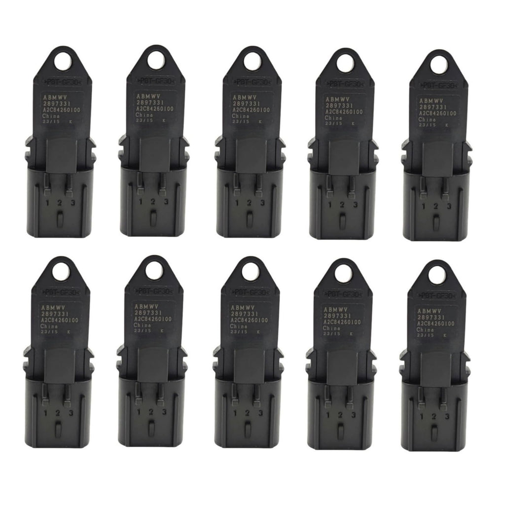 10pcs 2897331 4076493 3085140 904-7128 Manifold Differential Pressure Sensor Compatible with Cummins ISB QSB ISF QSF