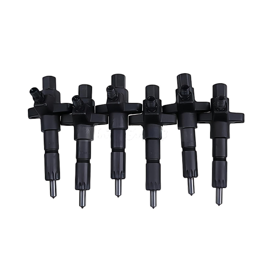 6pcs Fuel Injector 1-15300250-2 430611425 Compatible with Hitachi Excavator EX200-2 EX200-3 Isuzu Engine 6BD1