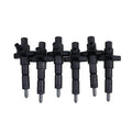 6pcs Fuel Injector 1-15300250-2 430611425 Compatible with Hitachi Excavator EX200-2 EX200-3 Isuzu Engine 6BD1