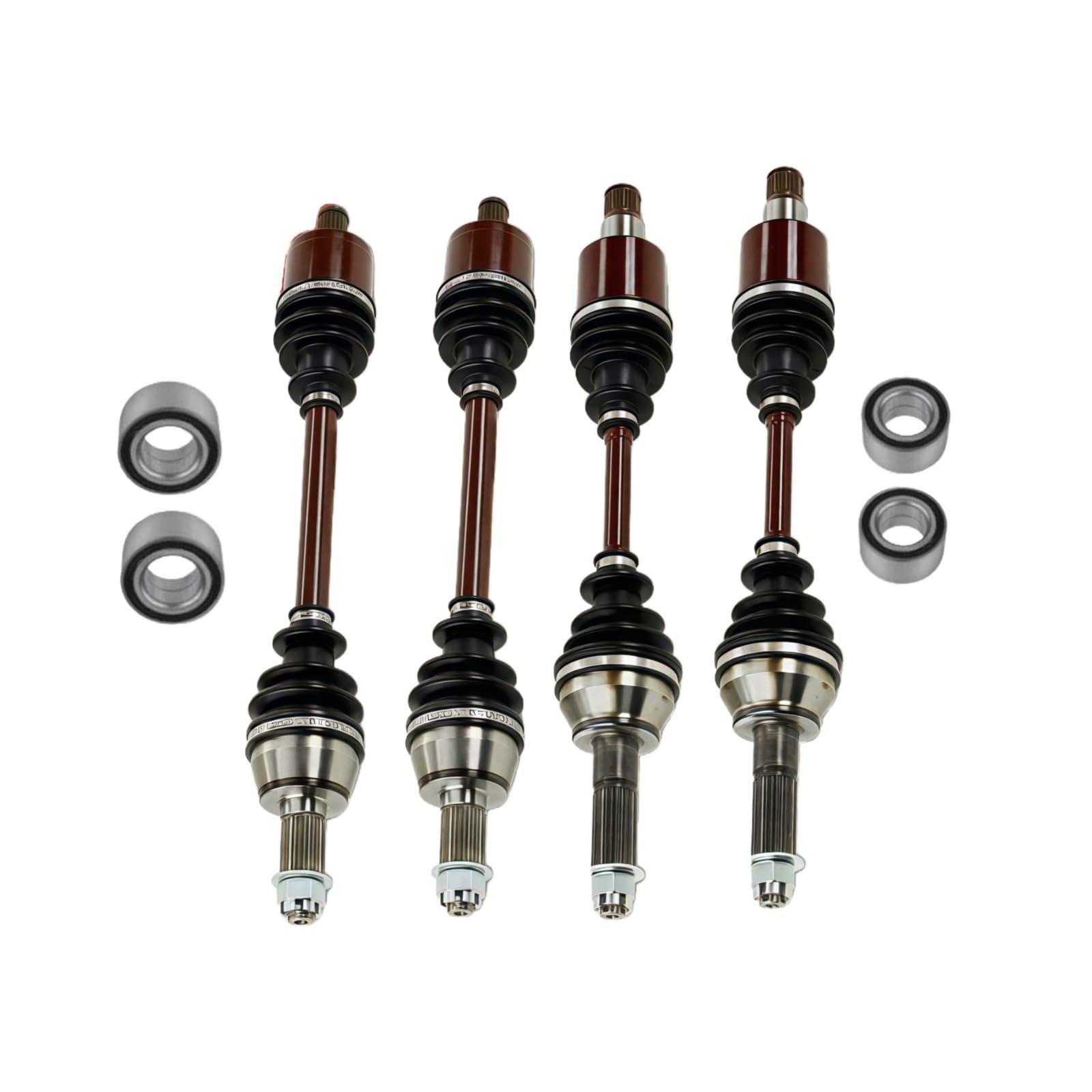 4PCS Set Front Left & Rear Right CV Joint Axle with Bearing Fits for Polaris RZR 570 EFI 2012-22
