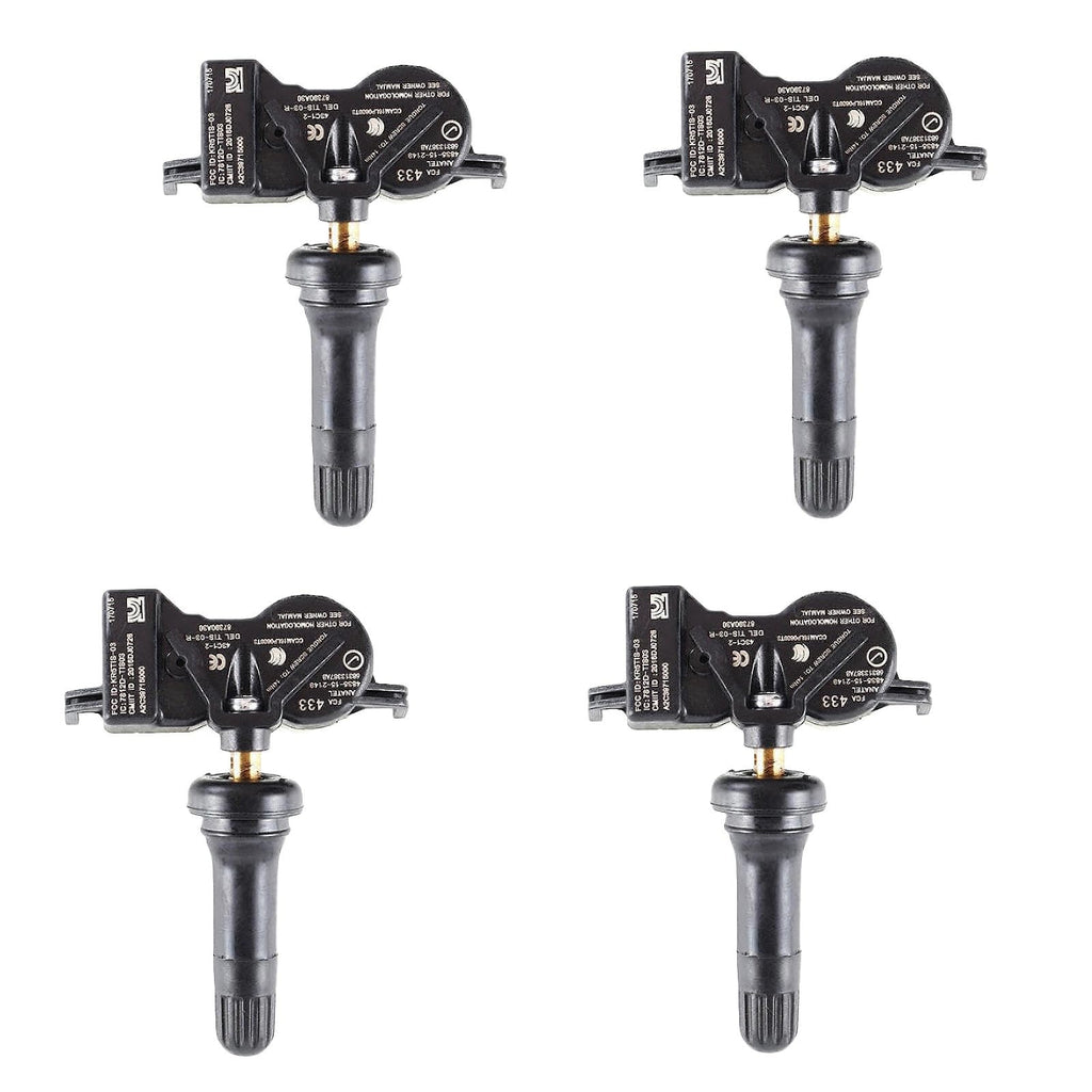 4pcs 68313387AB 68193586AC 68252493AB 433Mhz Tire Pressure Monitoring System Sensor Fits for Chrysler Fits for Jeep