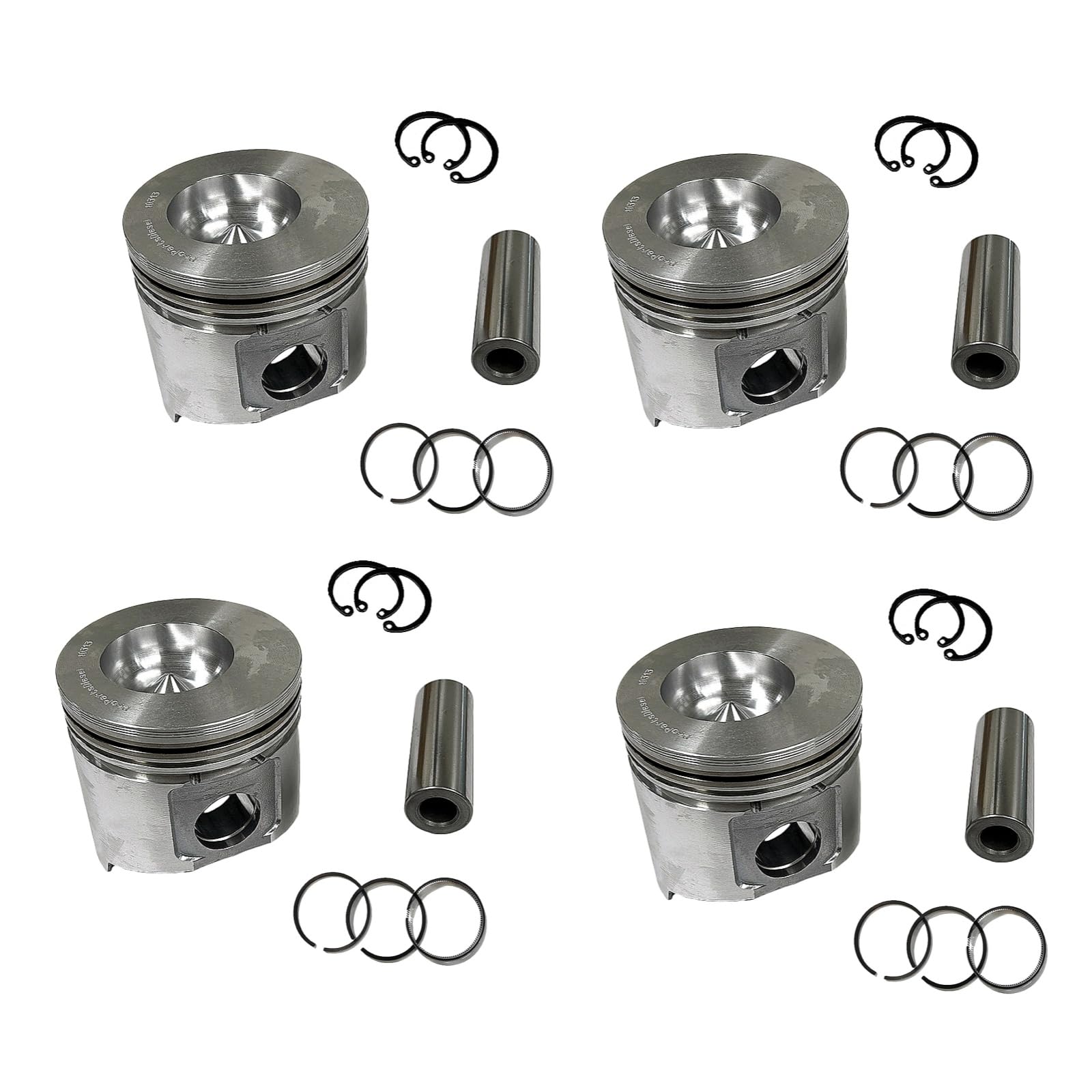 4PCS Piston Ring Kit Set 76mm 15221-21110 1522121110 Replacement for Kubota V1500 Engine L2050DT L235DT L2350 L235F Tractor