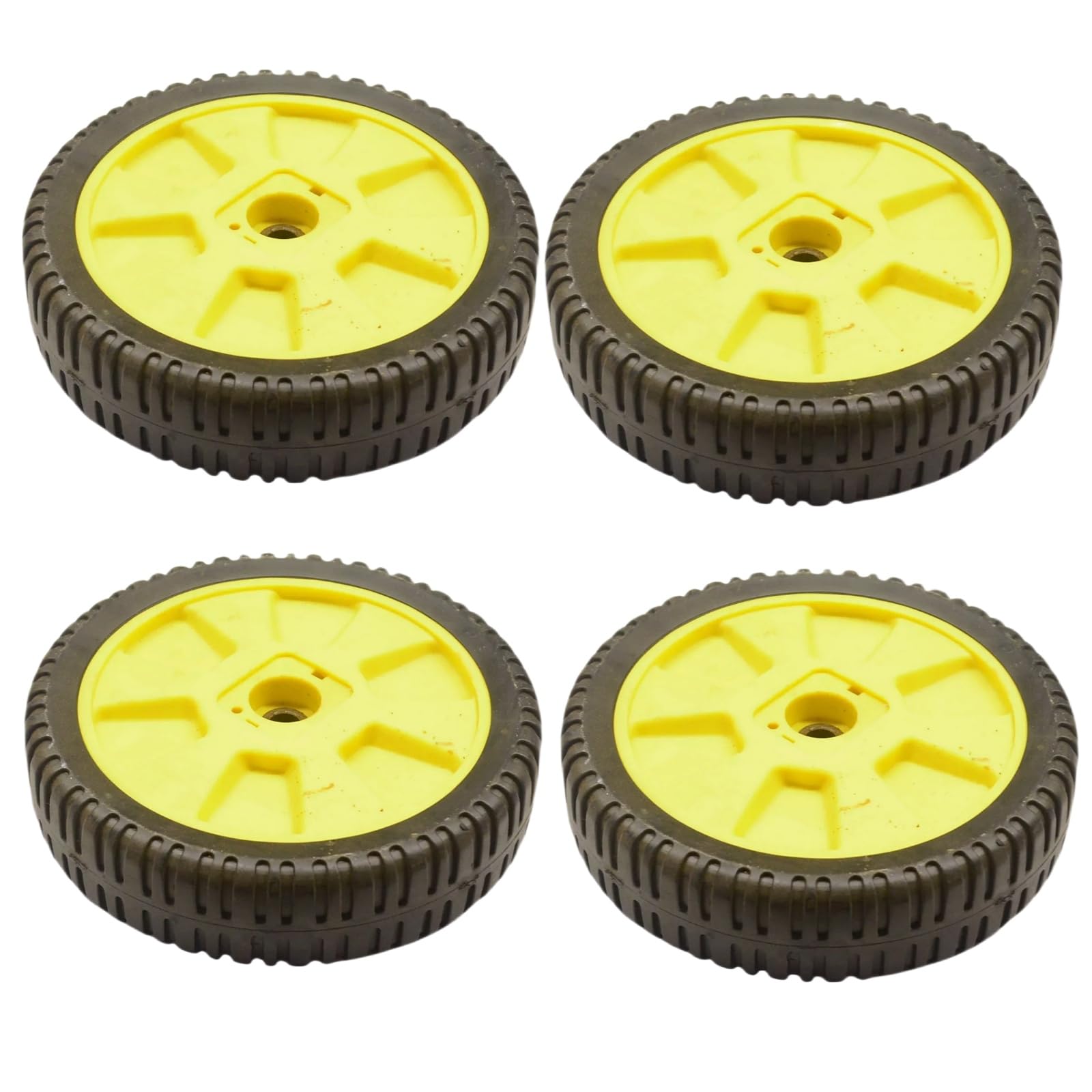 4pcs AM115138 M111151 Lawn Mower Wheels Fits for John Deere 12SB, 14SB, 14SE, 14PB, JE75, JX75