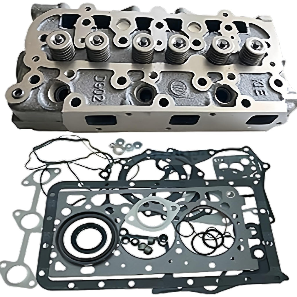 Complete Cylinder Head and Full Gasket Kit 7247453 Fits for Kubota Engine D902 FITS Bobcat Mini Track Loader MT55 MT85