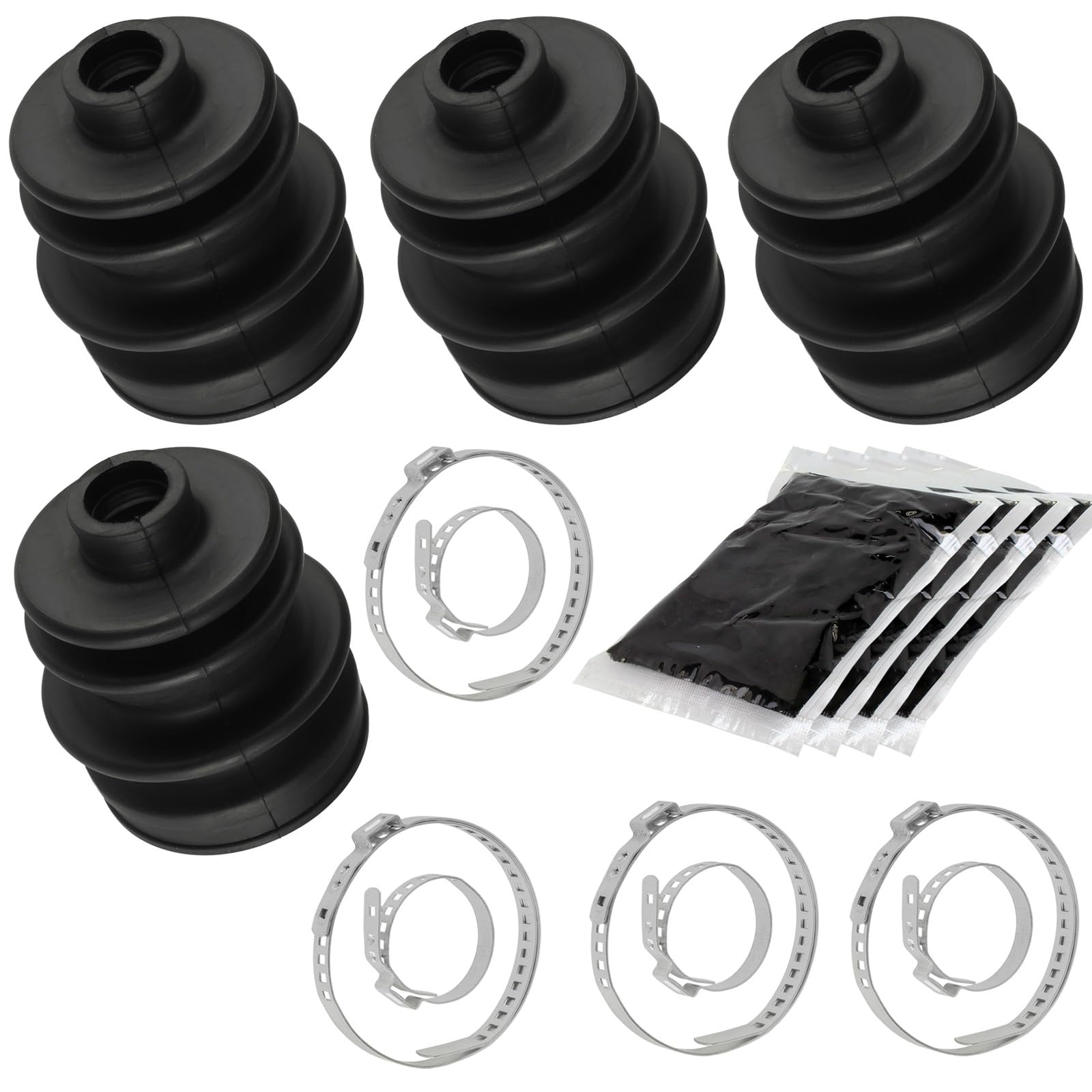 1436-207 0436-276 2436-111 Rear Axle 2 Inner and 2 Outer CV Boot Kit Fits for Cat 550 H1 EFI 2009 2010