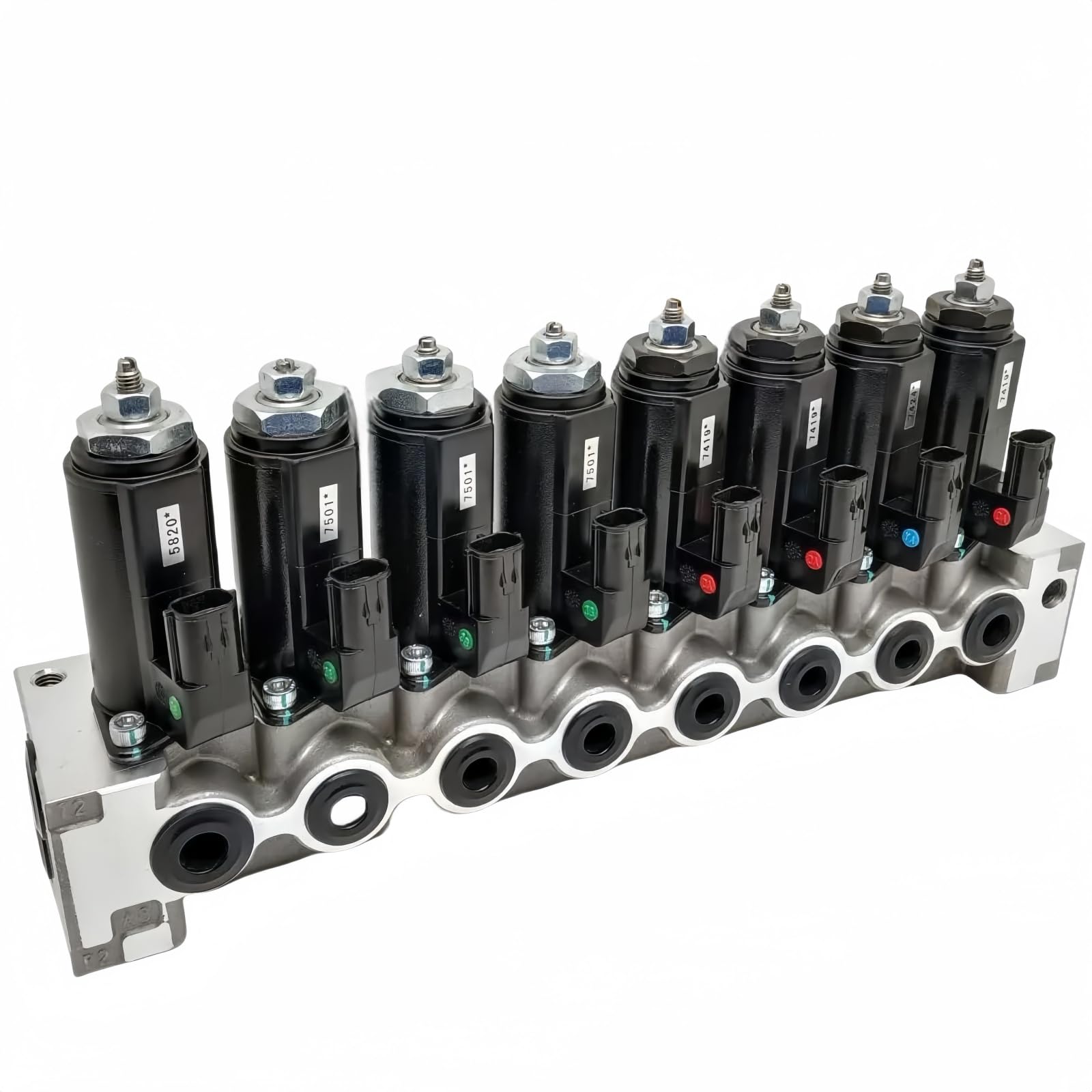 Solenoid Valve Assembly YN35V00047F1 YN35V00047F2 87338533 Compatible with Kobelco Excavator SK210DLC-8 SK215SRLC SK235SR-2 SK235SR-1E SK485-8 SK210-8 ED195-8 KWE5K-31