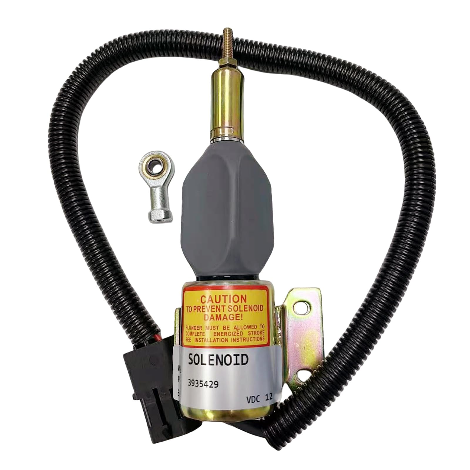 Fuel Shut Off Solenoid 3935429 3935431 3939702 SA-4755-12 SA-4892-12 Replacement for Cummins Engine 6BT 5.9L 12VDC