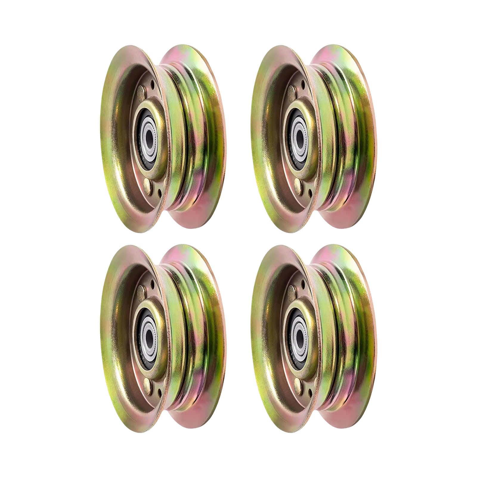 332517B 4PCS Deck Idler Pulley Fits for AYP 104360X 131494 173438 532173438 Fits for HUS 532131494 Fits for John Deere AM103480 AM37321 Replace parts
